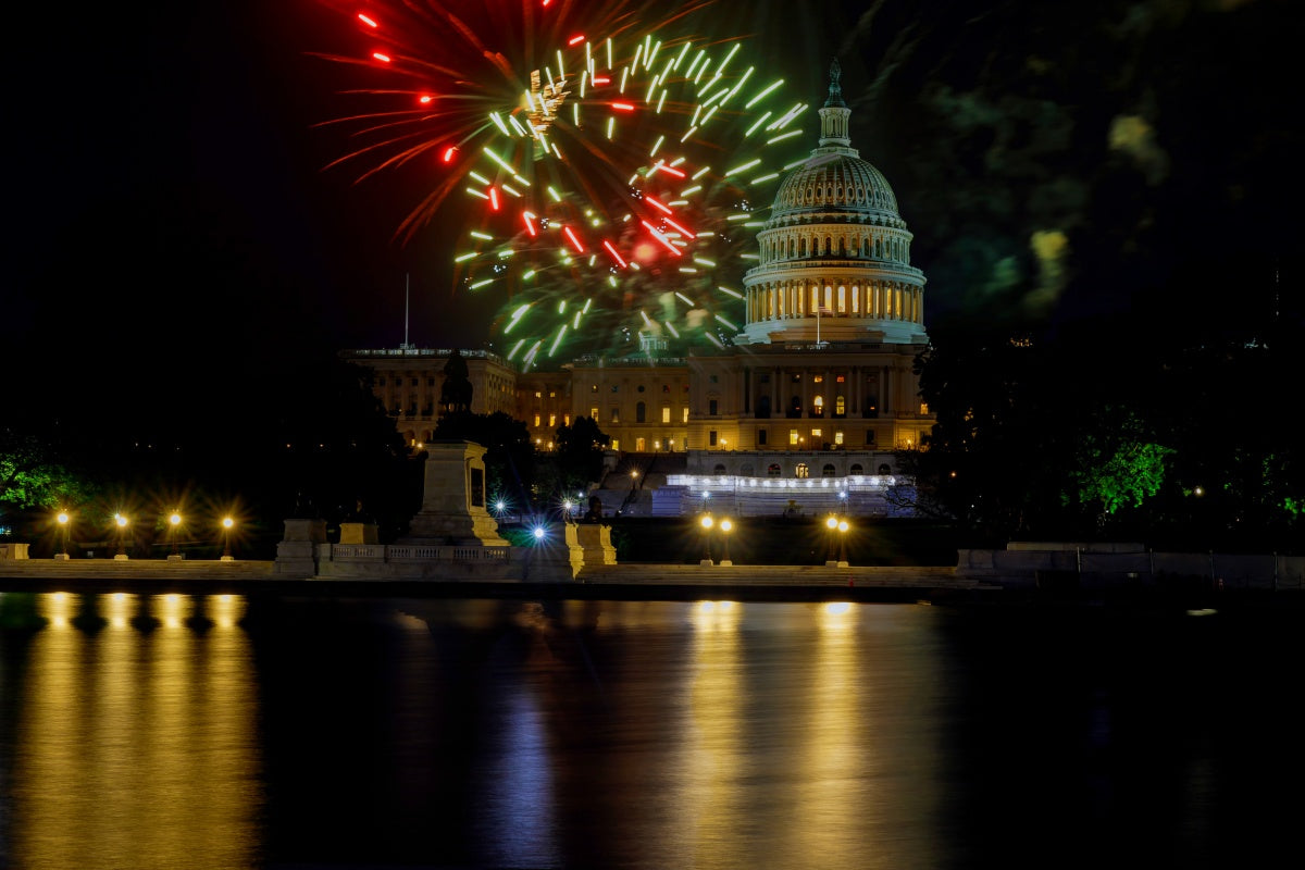 Big fireworks show over US capital after learning where to buy fireworks in bulk for resale.