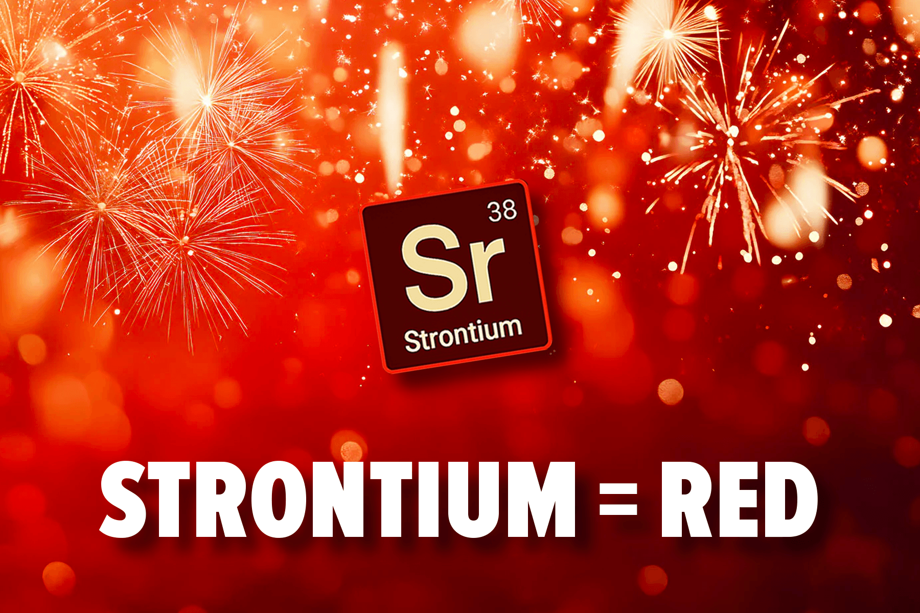 which metal ion is responsible for the red firework