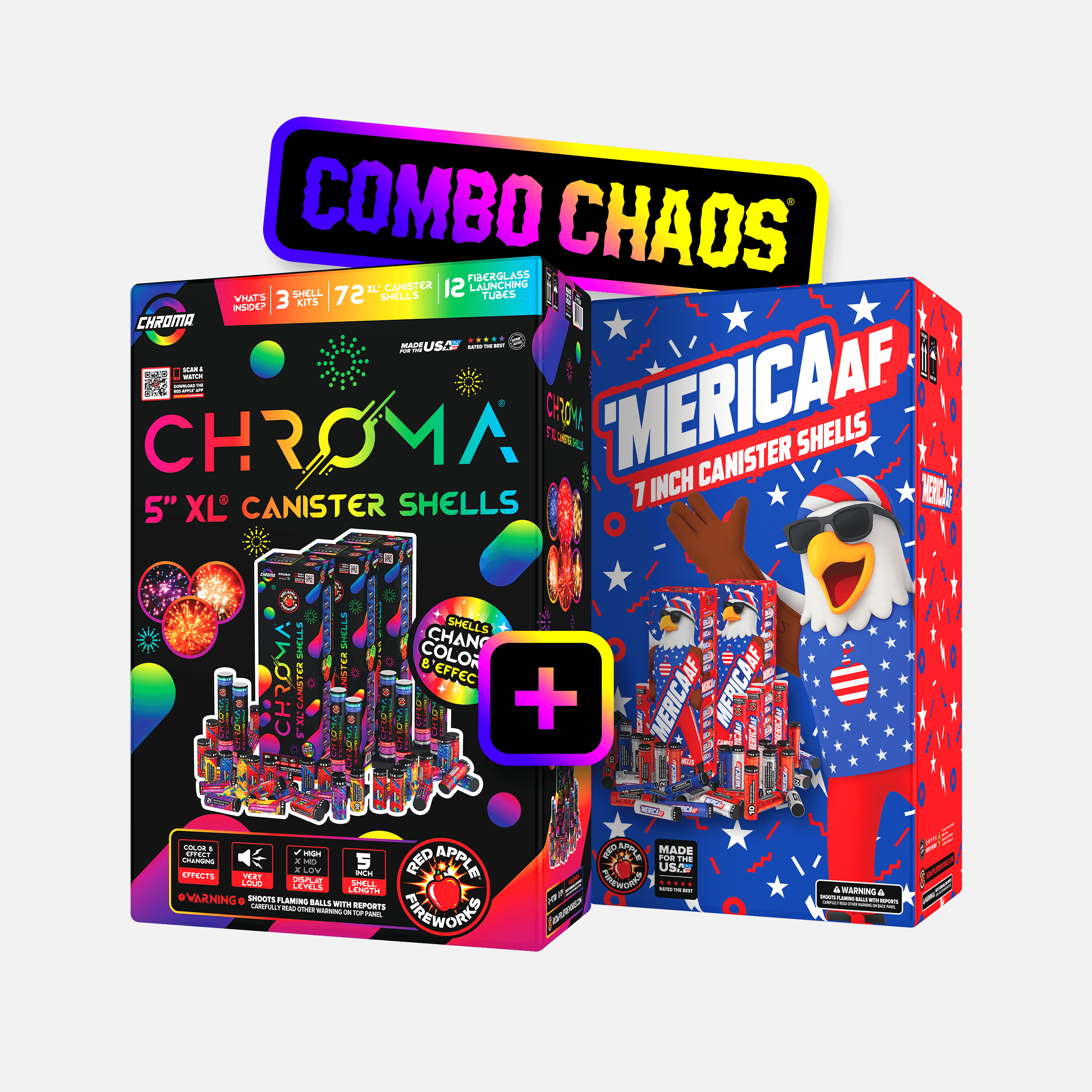 COLOR-CHANGING Chroma® + 'MERICA AF® 7 Inch Canister Shells