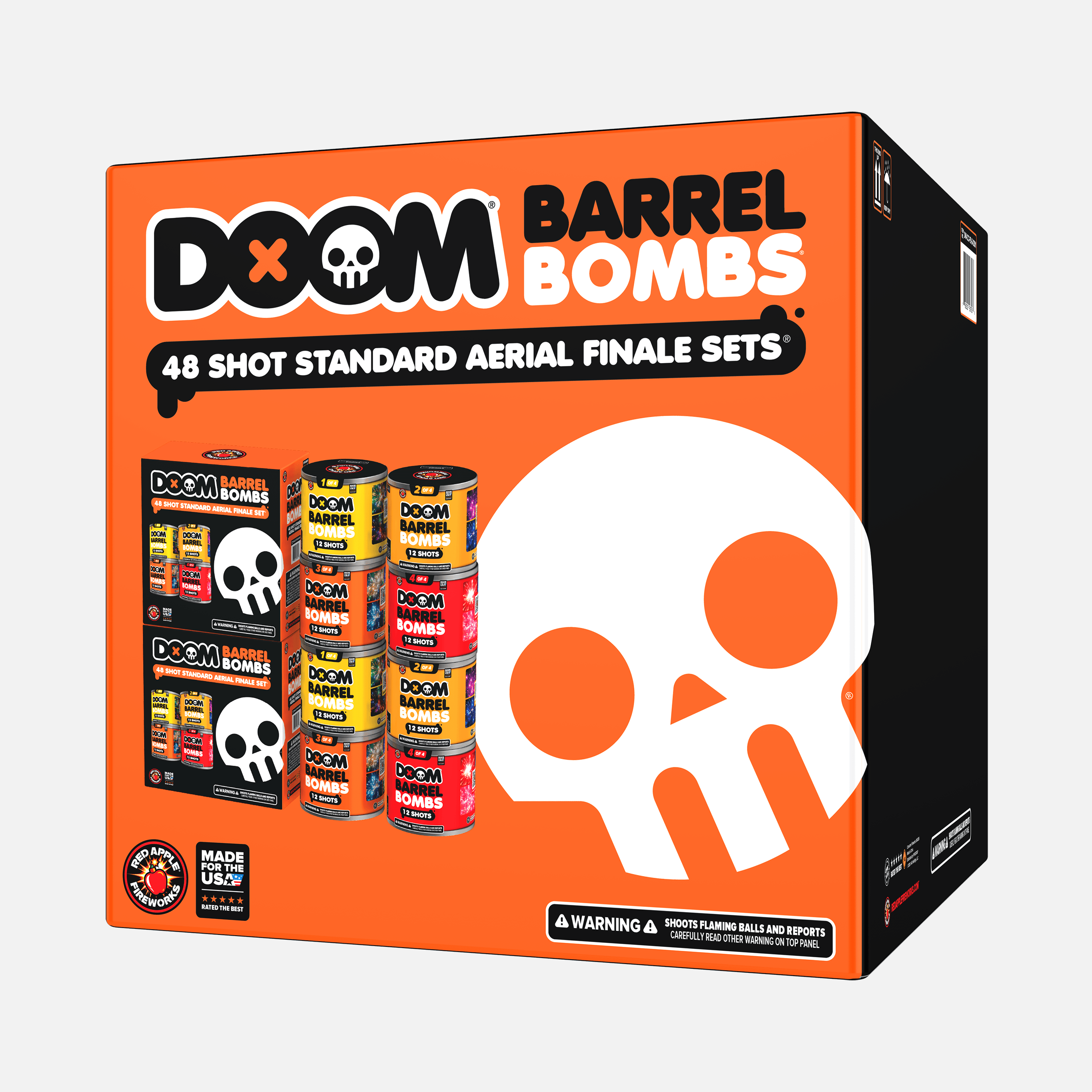 DOOM® Barrel Bombs® 48 Shot Standard Aerial Finale Sets®