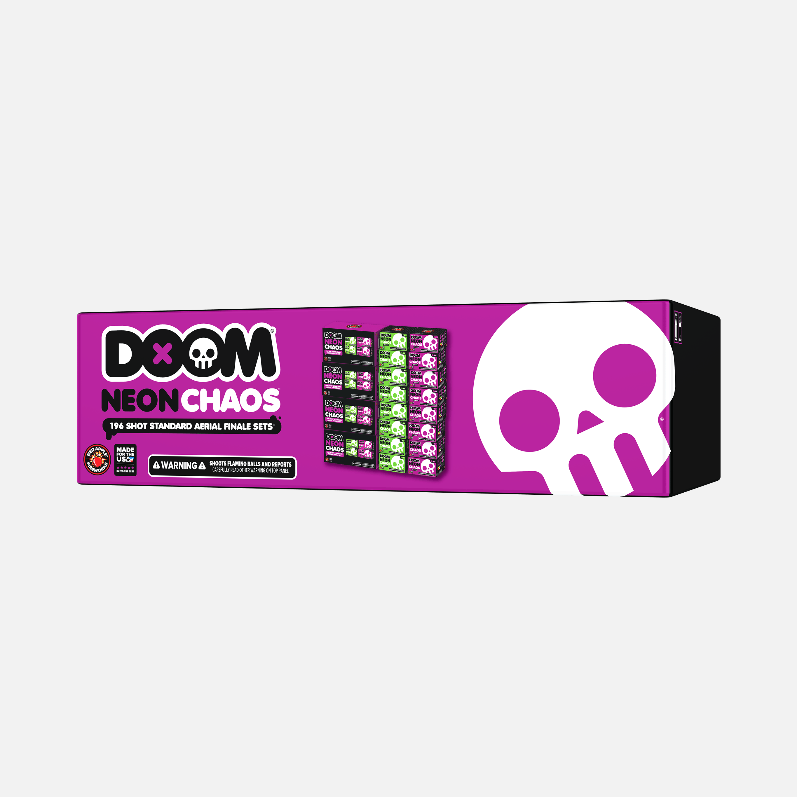 DOOM® Neon Chaos™ 196 Shots Standard Aerial Finale Sets®