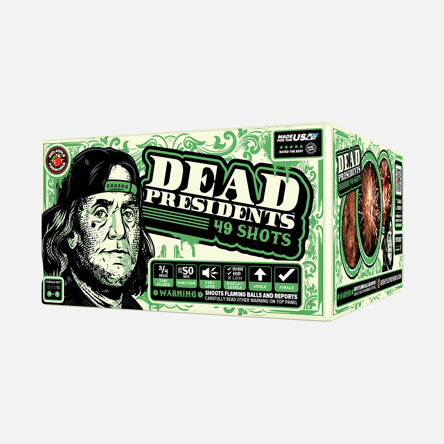 Dead Presidents™ 196 Shot XL® Aerial Finale Set® XL® Finale Sets® (Up to 2000 Grams)