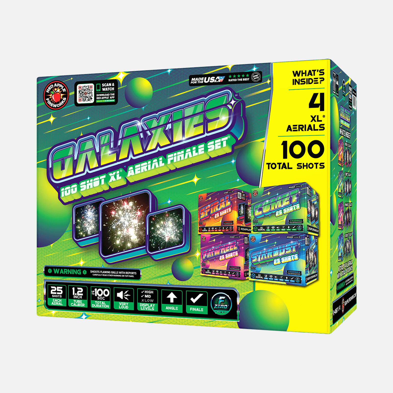 Galaxies™ 100-Shots XL® Aerial Finale Set® XL® Finale Sets® (Up to 2000 Grams)