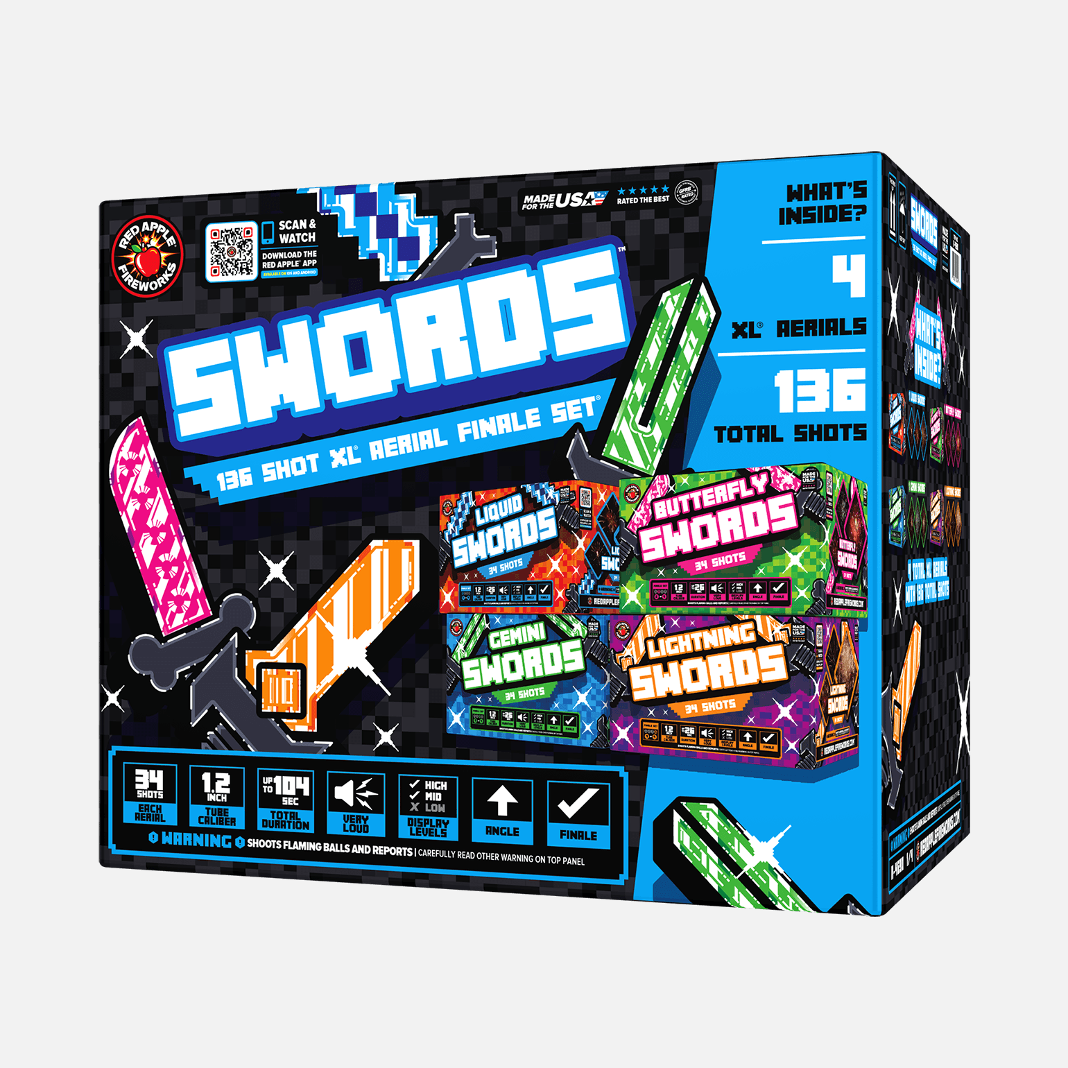 Buy Swords™ 136-Shots XL® Aerial Finale Set® Fireworks Online Buy Swords™ 136-Shots XL® Aerial Finale Set® Fireworks Online