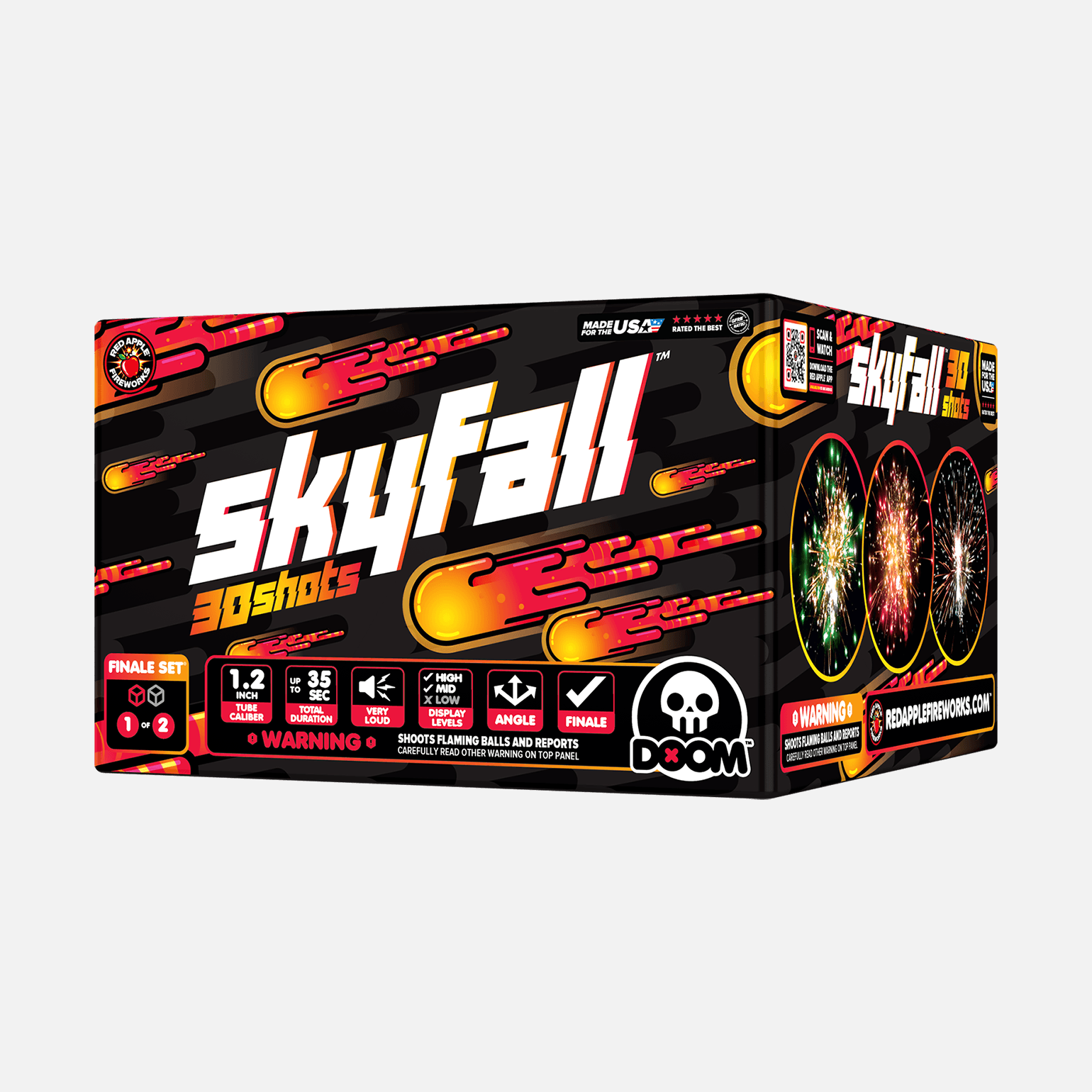 Skyfall™ 60-Shots XL® Aerial Finale Set® XL® Finale Sets® (Up to 2000 Grams)