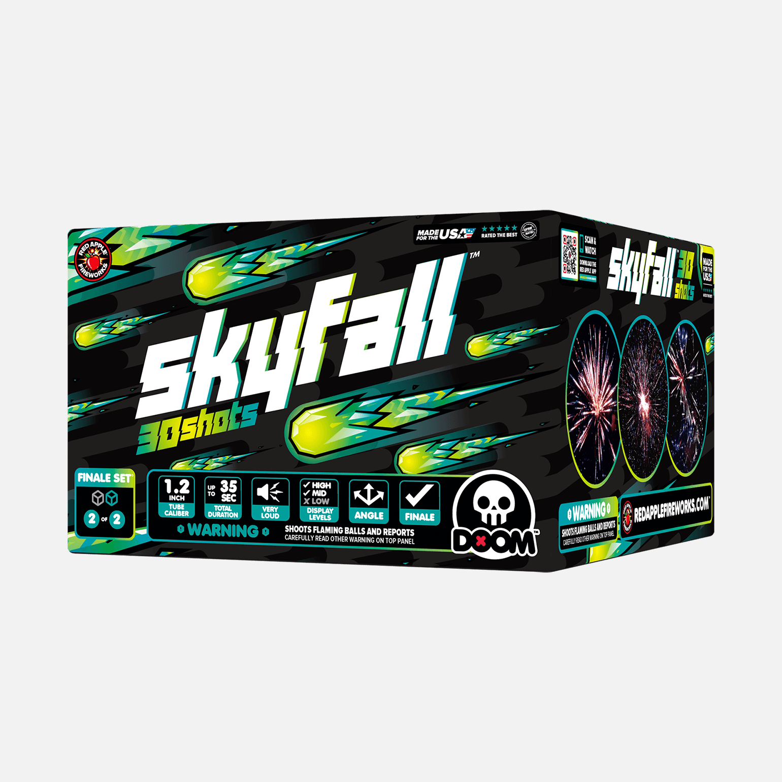 Skyfall™ 60-Shots XL® Aerial Finale Set® XL® Finale Sets® (Up to 2000 Grams)