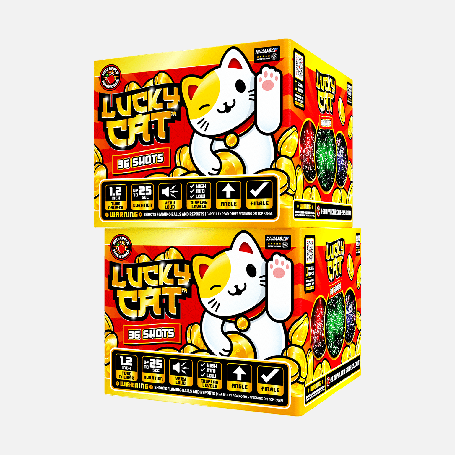 Lucky Cat™ 36-Shots XL® Aerials XL® Aerial Cakes (Up to 500 Grams)
