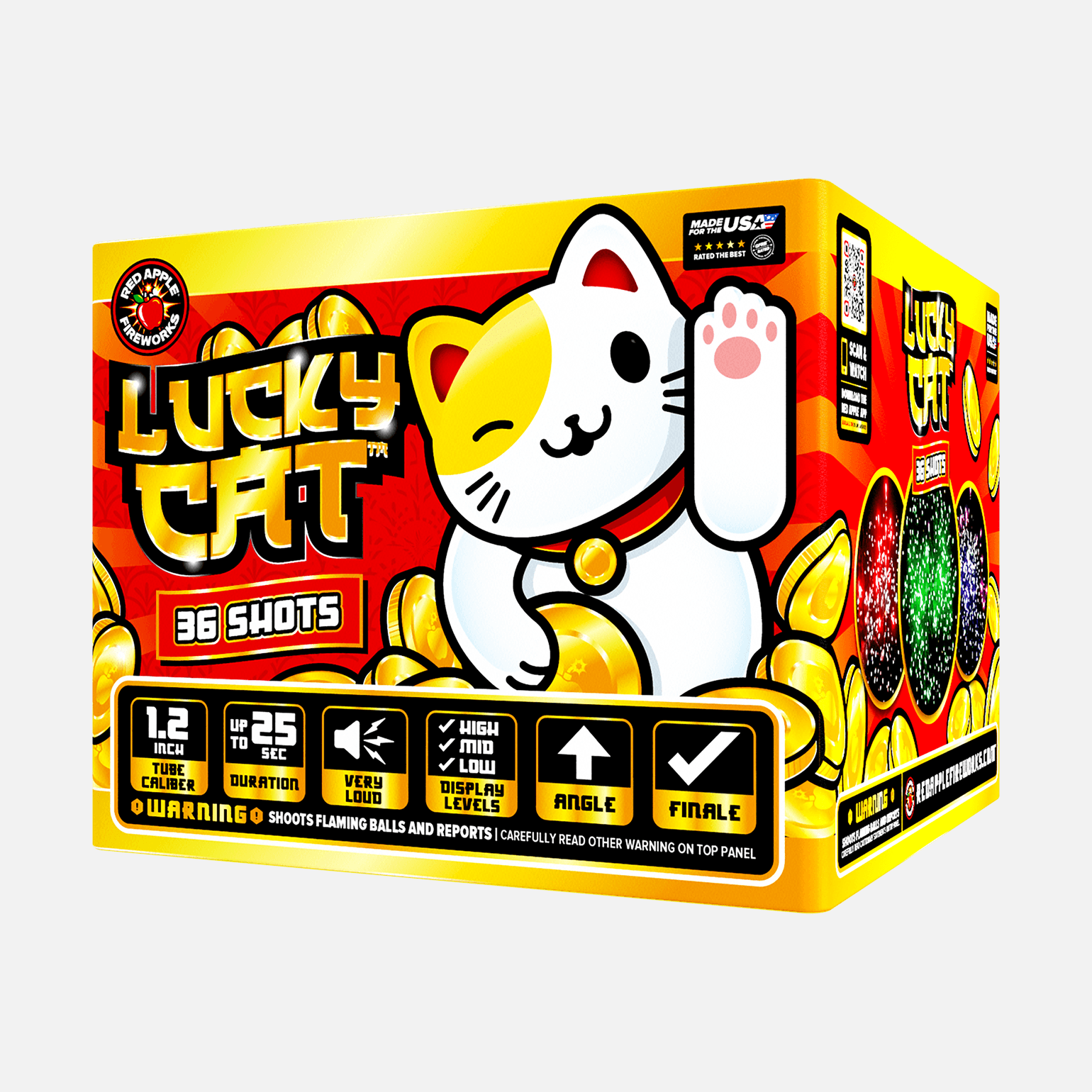 Lucky Cat™ 36-Shots XL® Aerials XL® Aerial Cakes (Up to 500 Grams)