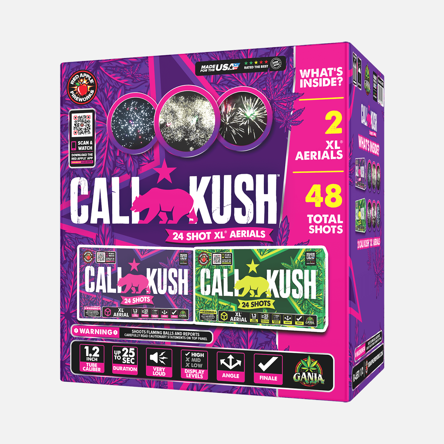 Cali Kush® 24-Shots XL® Aerials XL® Aerial Cakes (Up to 500 Grams)