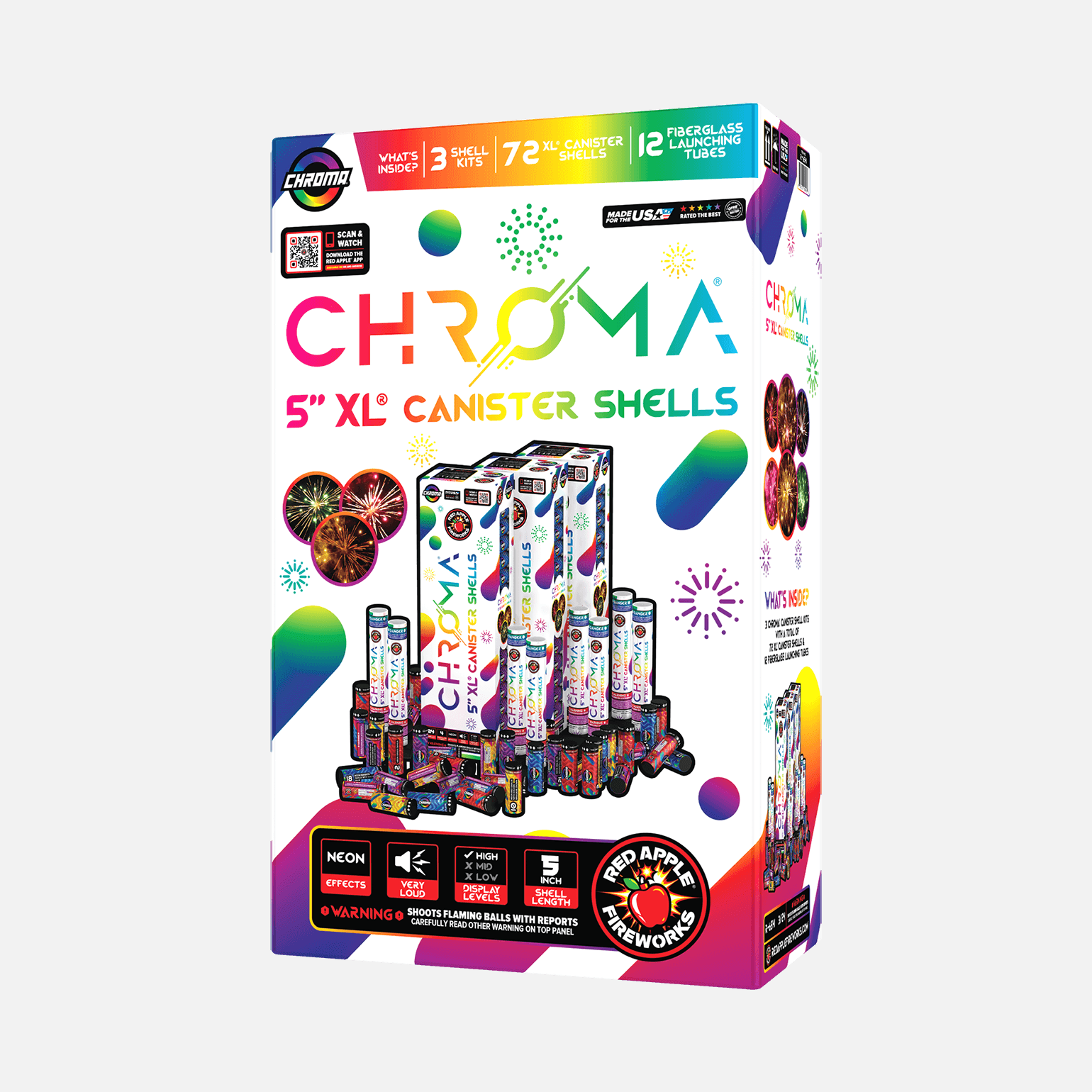 Chroma® 24 Shot 5-Inch XL® Canister Shells Canister Shell Kits