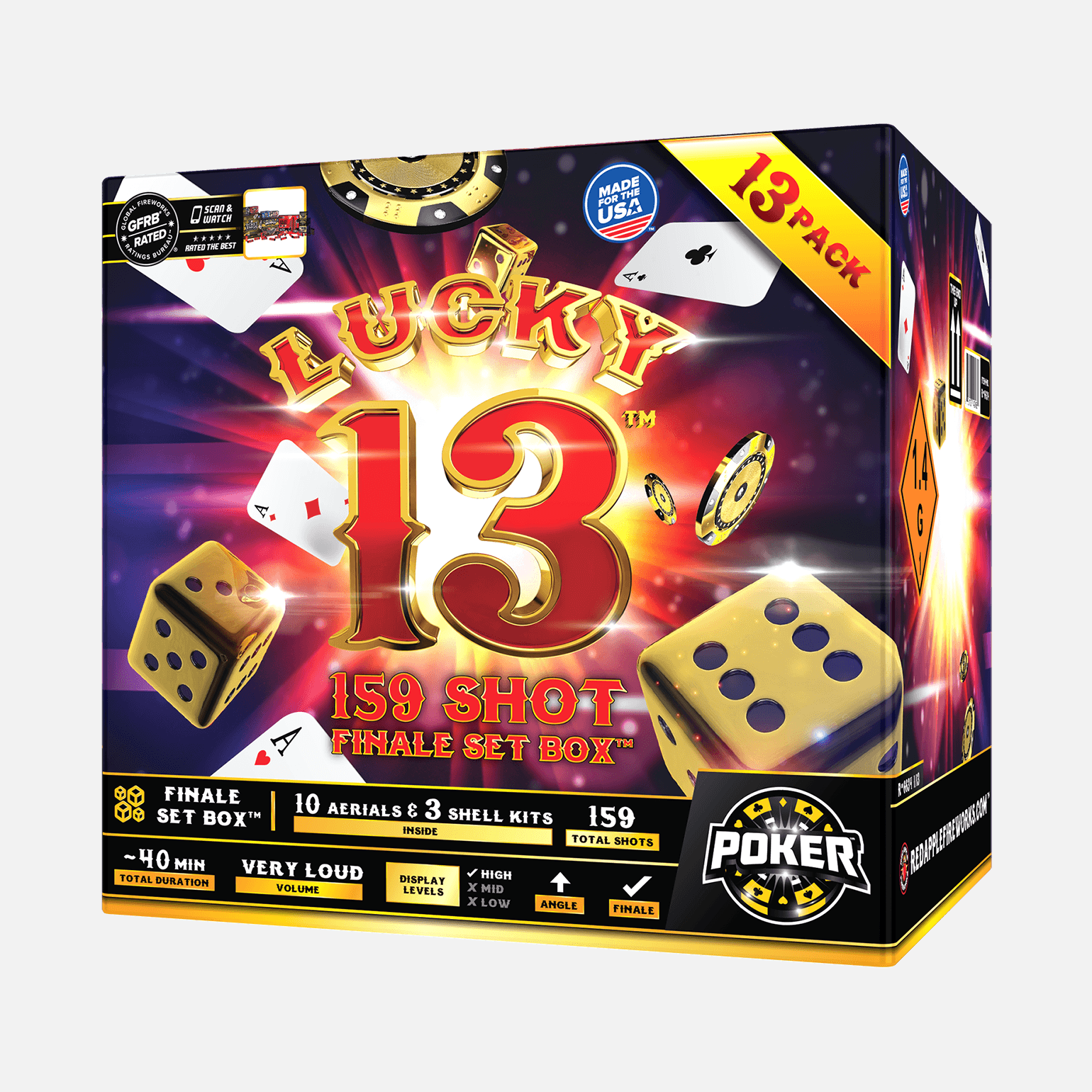 Buy Lucky 13™ 159-Shots Sampler® Fireworks Online Buy Lucky 13™ 159-Shots Sampler® Fireworks Online