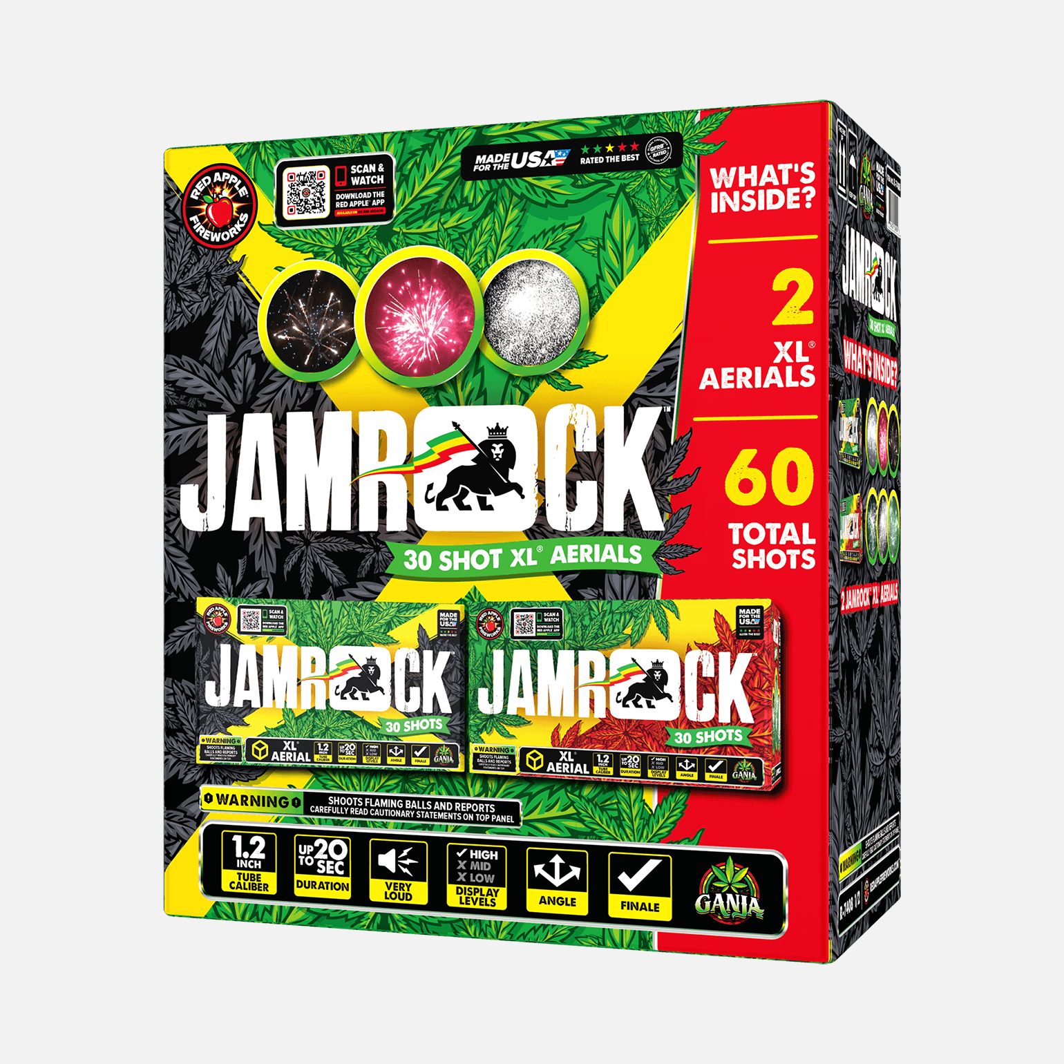 Jamrock™ 30-Shots XL® Aerials XL® Aerial Cakes (Up to 500 Grams)