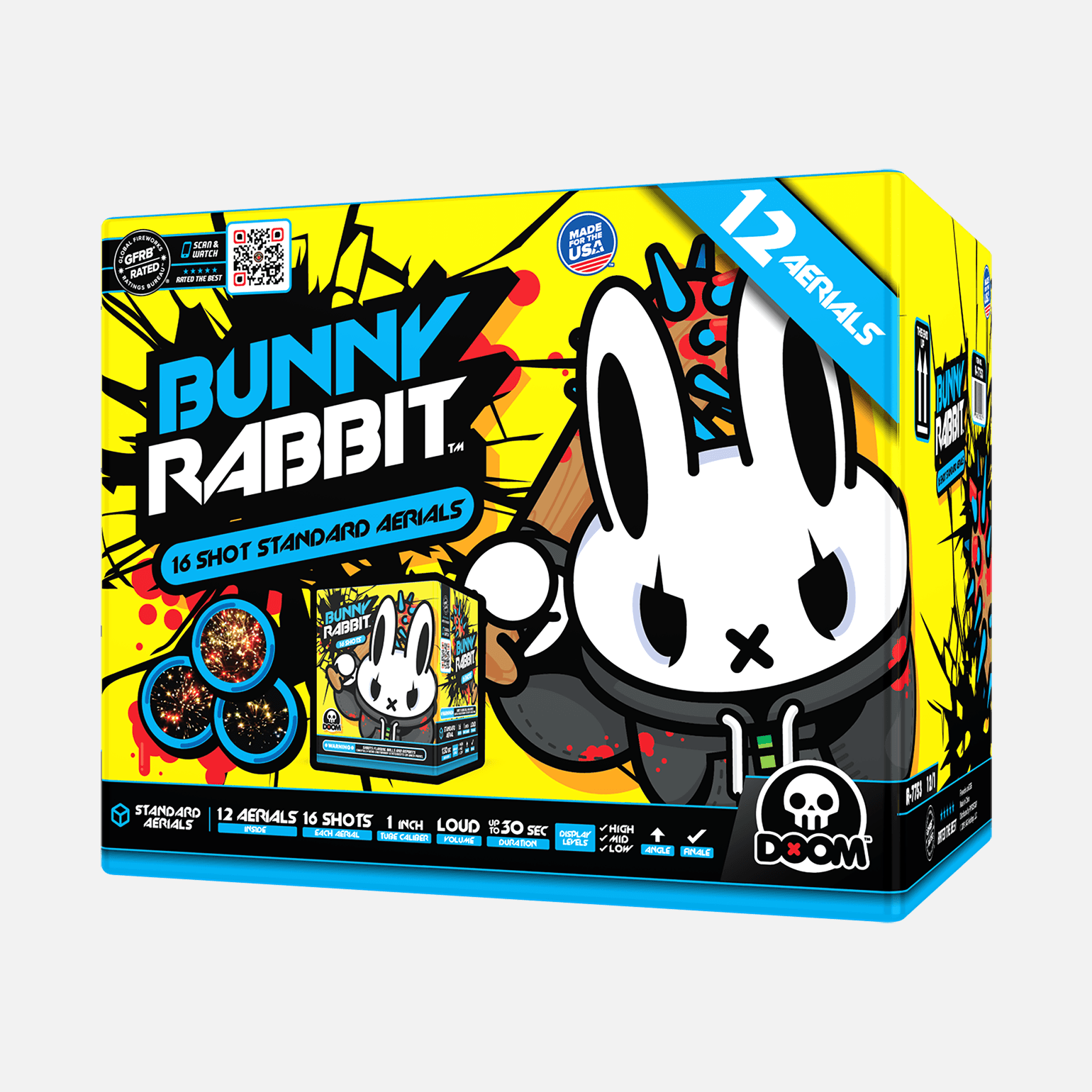 Bunny Rabbit™ 16-Shots Standard Aerials Standard Aerial Cakes (Up to 200 Grams)