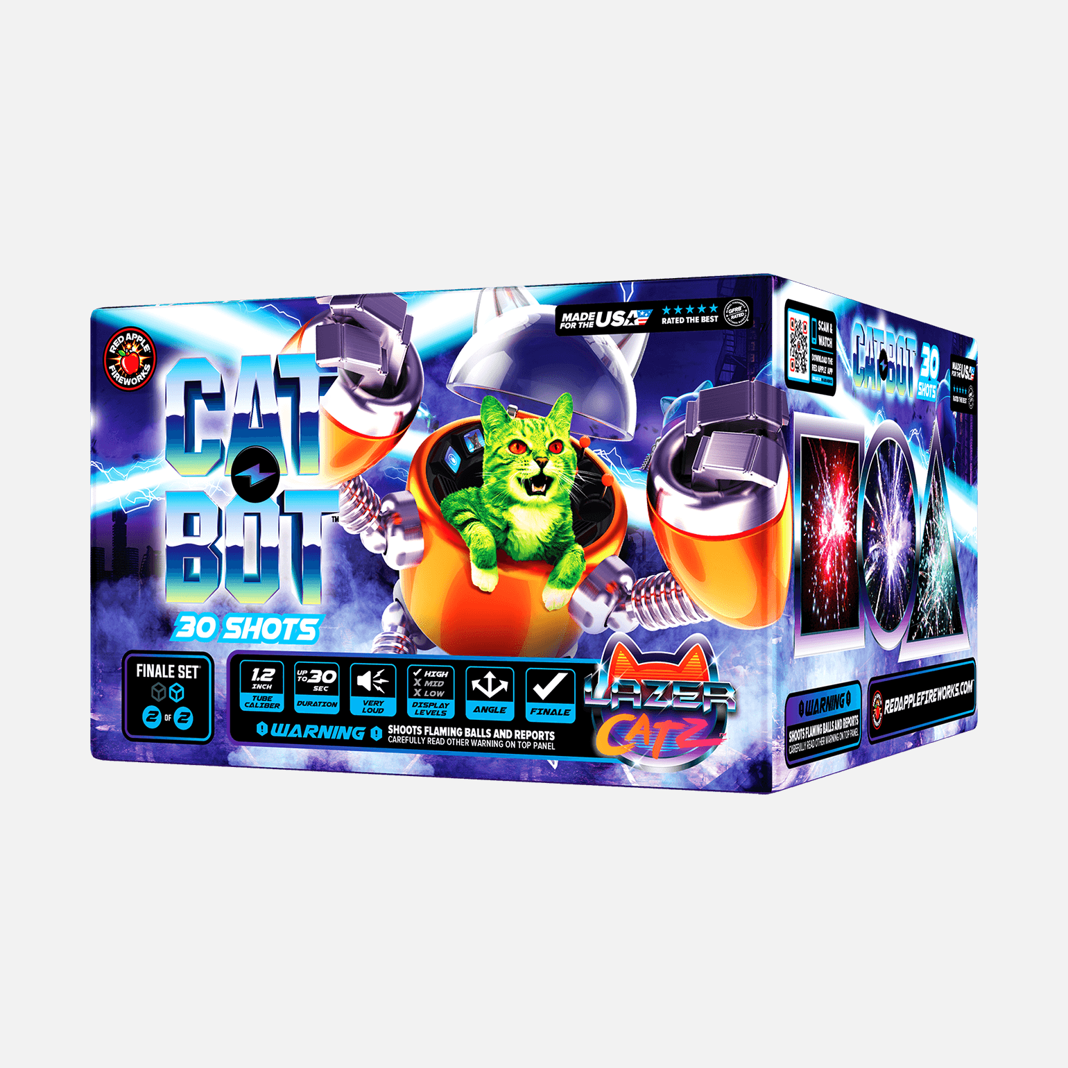 Cattack!™ 60 Shots XL® Aerial Finale Set® XL® Finale Sets® (Up to 2000 Grams)