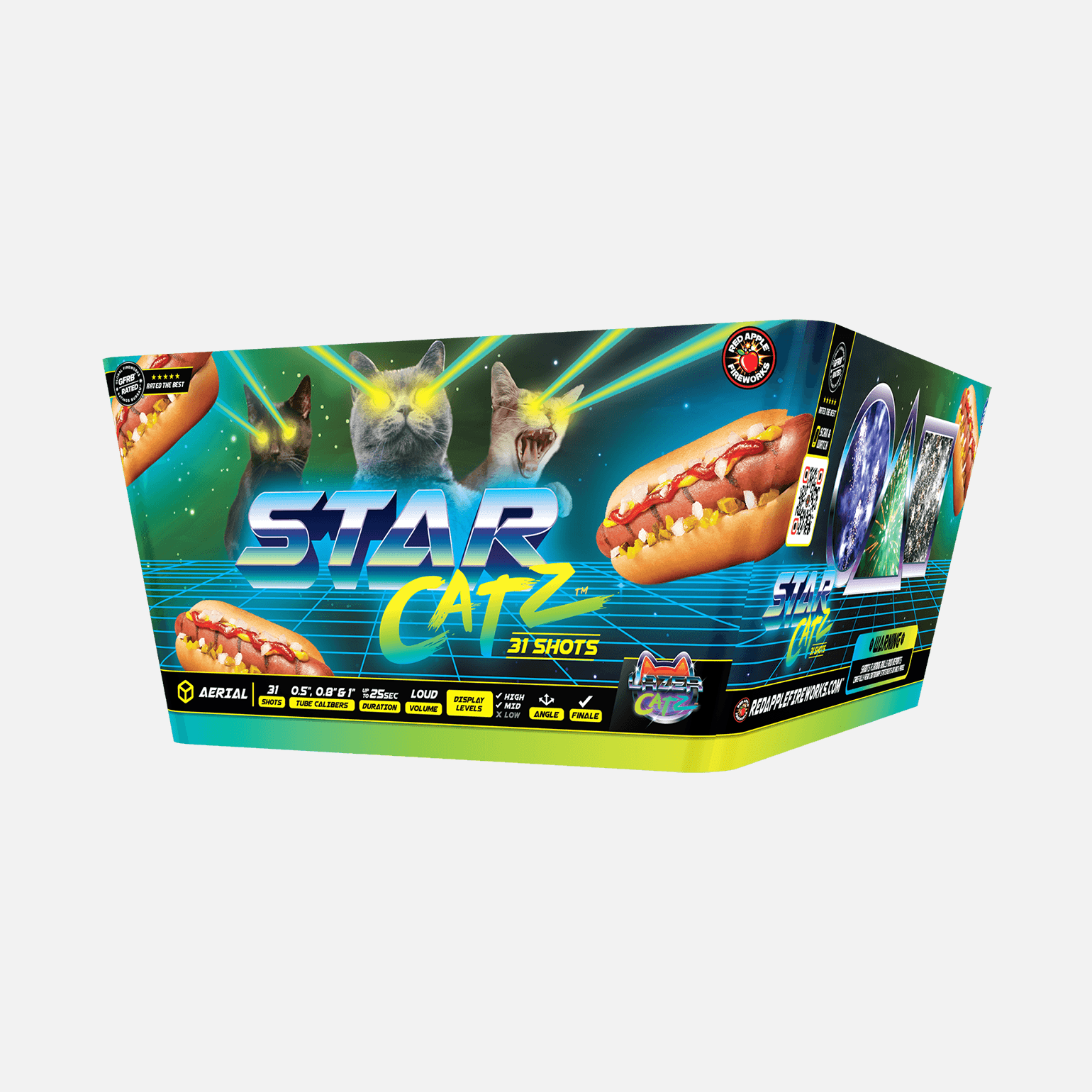 Star Catz™ 31-Shots XL® Aerials XL® Aerial Cakes (Up to 500 Grams)
