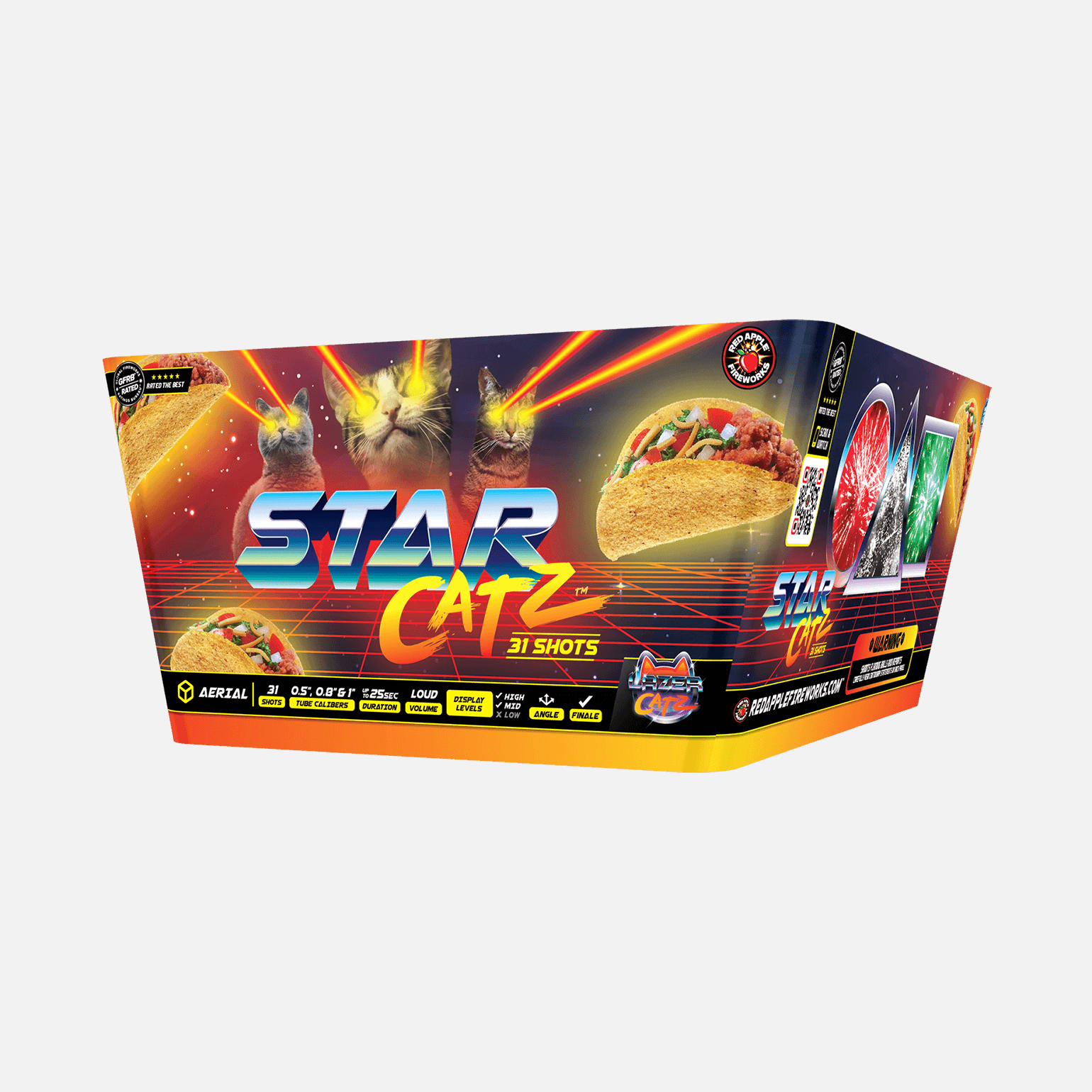 Star Catz™ 31-Shots XL® Aerials XL® Aerial Cakes (Up to 500 Grams)