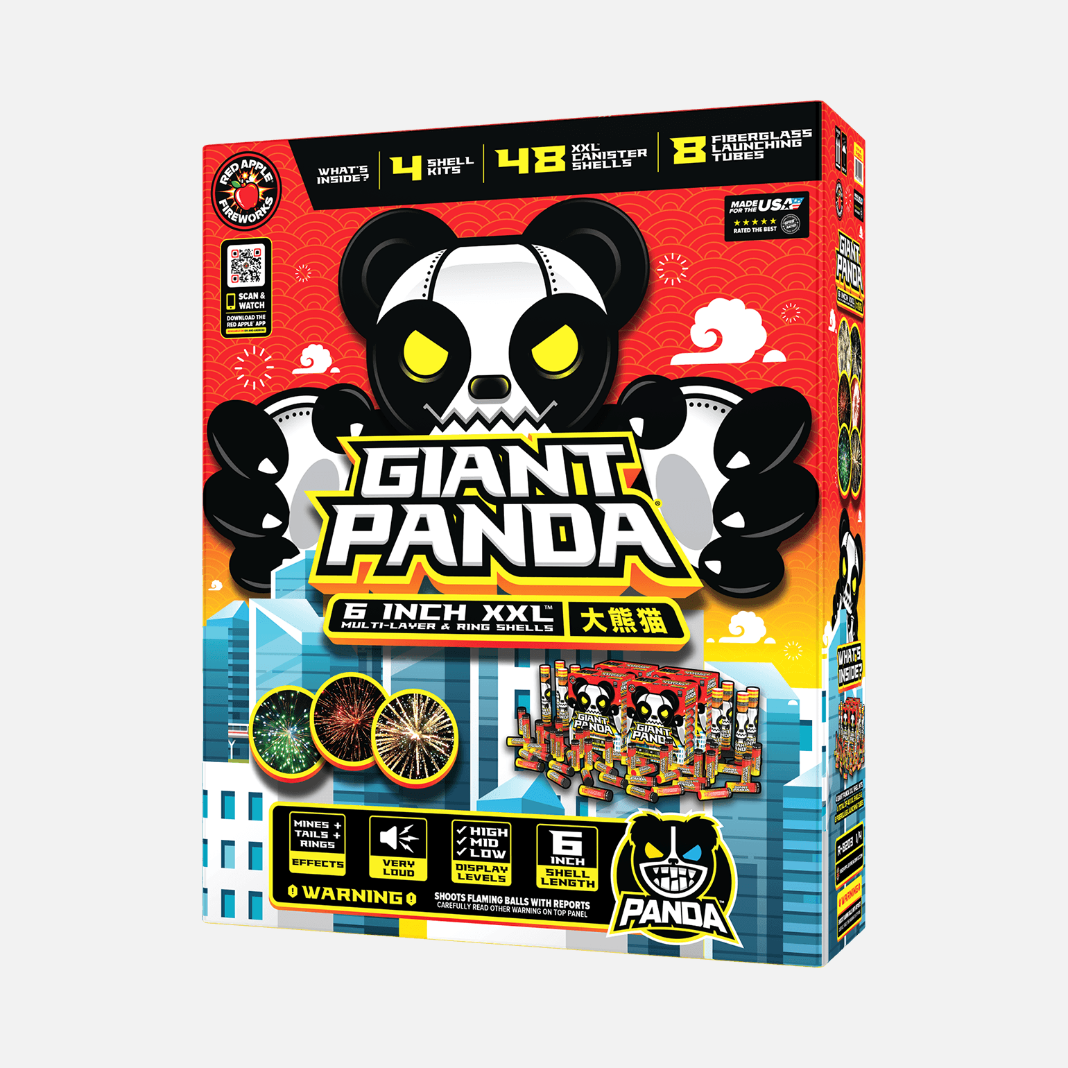 Giant Panda® 12 Shot 6-Inch XXL™ Canister Shells Canister Shell Kits