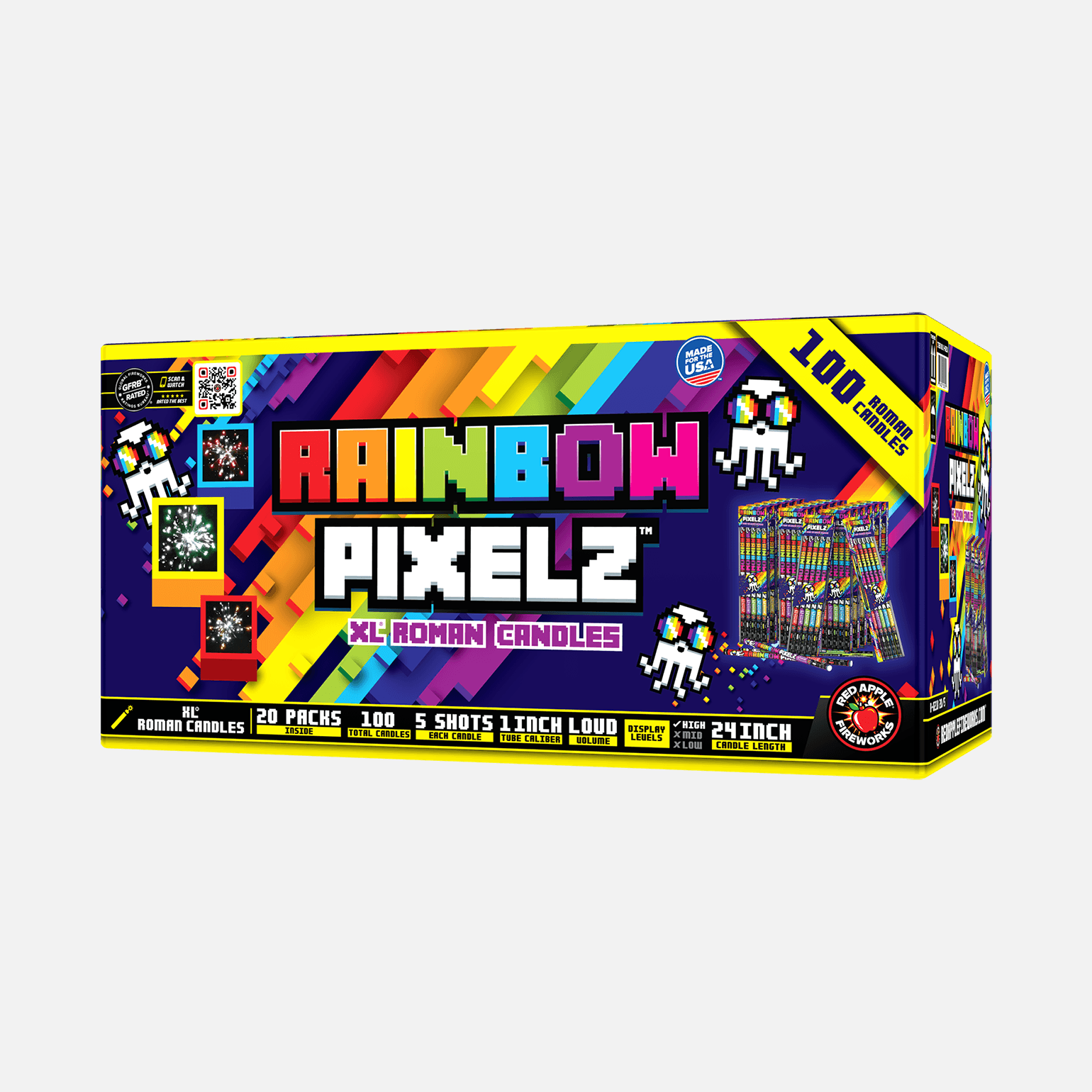 Buy Rainbow Pixelz™ 5-Shots XL® Roman Candle Fireworks Online Buy Rainbow Pixelz™ 5-Shots XL® Roman Candle Fireworks Online
