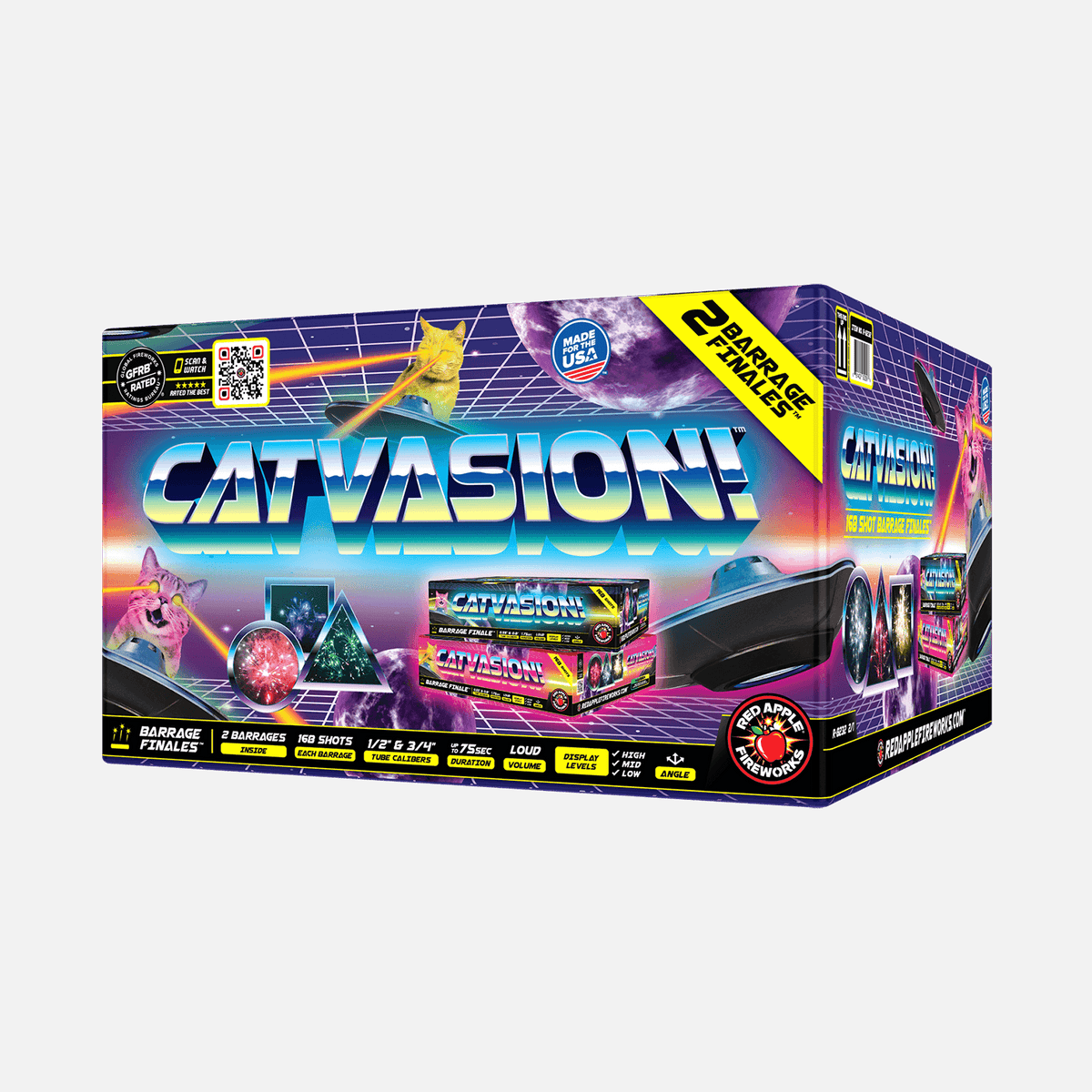 Buy Catvasion!™ 168-Shots Barrage Finale Fireworks Online Buy Catvasion!™ 168-Shots Barrage Finale Fireworks Online