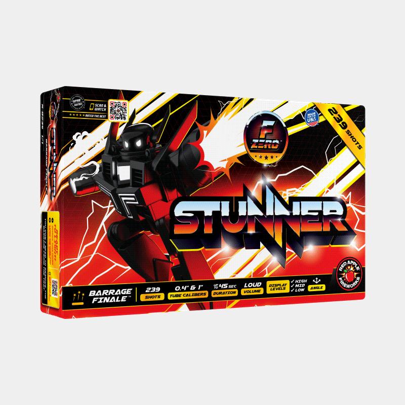 Stunner™ 239-Shots Barrage Finale™ Barrage Cakes (Up to 500 Grams)