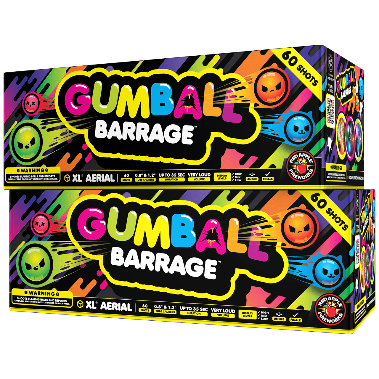 Gumball® Barrage 60-Shots XL® Aerials