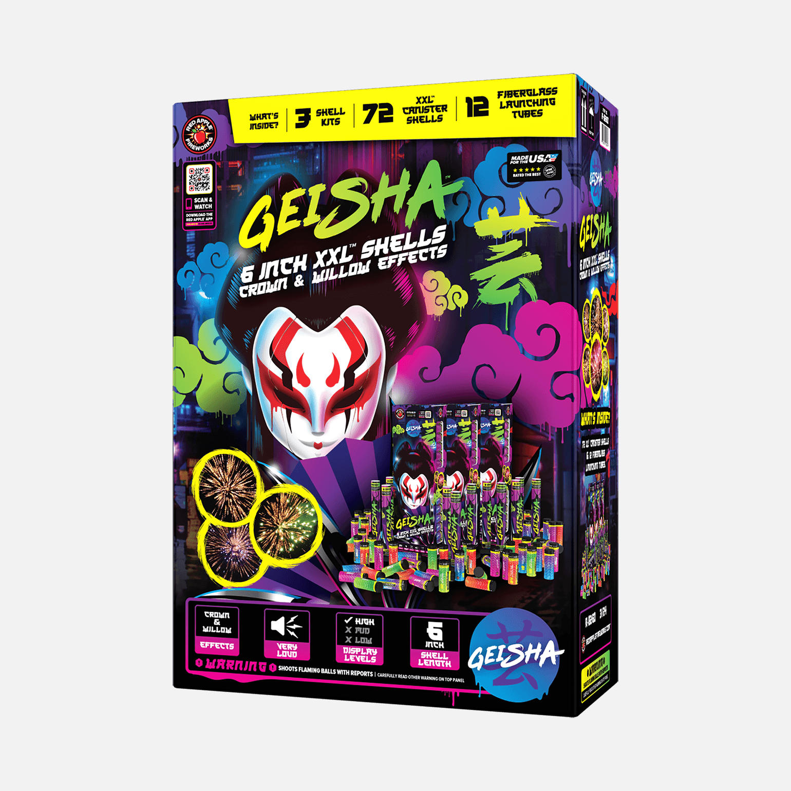 Buy Geisha® 6-Inch XXL™ Canister Shell Fireworks Online Buy Geisha® 6-Inch XXL™ Canister Shell Fireworks Online