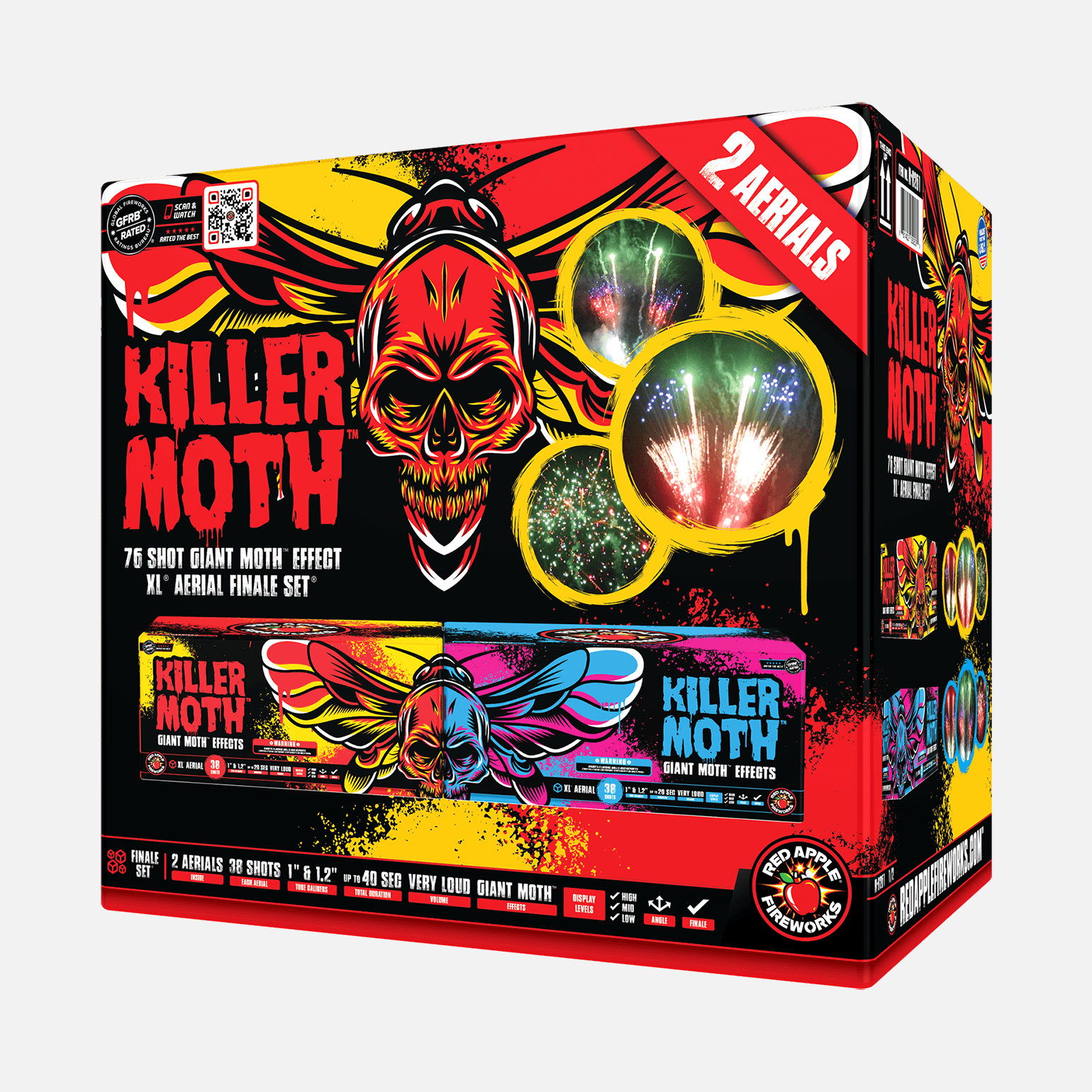 Buy Killer Moth™ 76-Shots XL® Aerial Finale Set® Fireworks Online Buy Killer Moth™ 76-Shots XL® Aerial Finale Set® Fireworks Online
