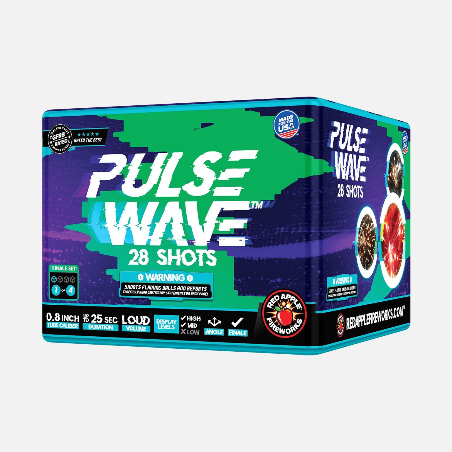 Pulse Wave™ 112-Shots Standard Aerial Finale Sets® Standard Finale Sets® (Up to 1200 Grams)
