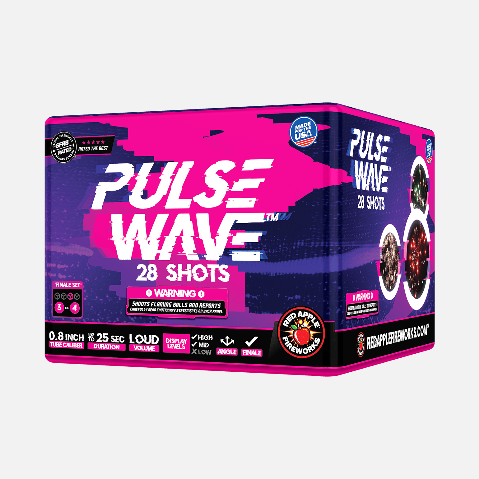 Pulse Wave™ 112-Shots Standard Aerial Finale Sets® Standard Finale Sets® (Up to 1200 Grams)