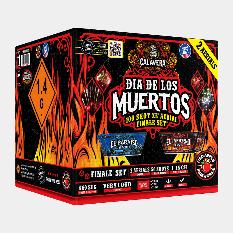 Dia De Los Muertos® 100 Shots XL® Aerial Finale Set® XL® Finale Sets® (Up to 2000 Grams)