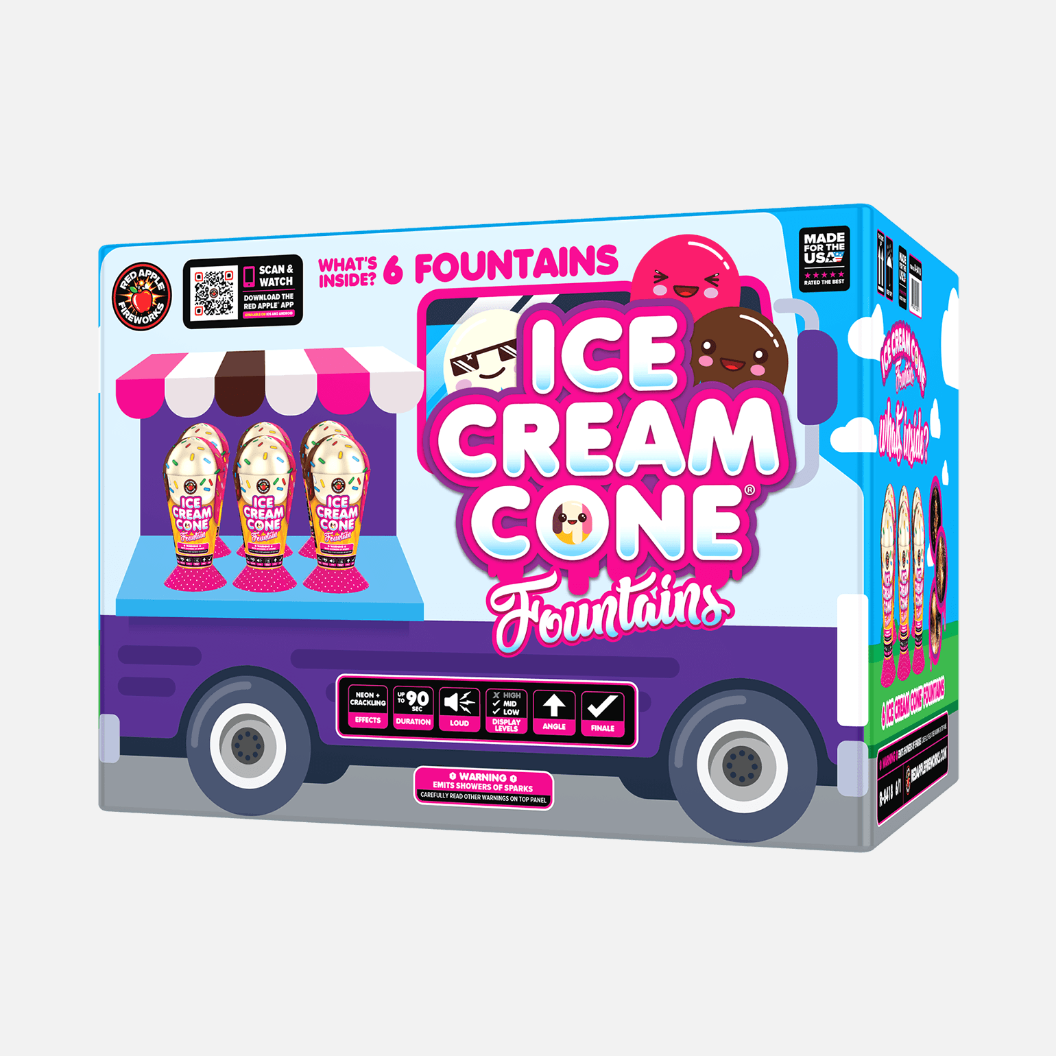 Buy Ice Cream Cone® Fountain Fireworks Online