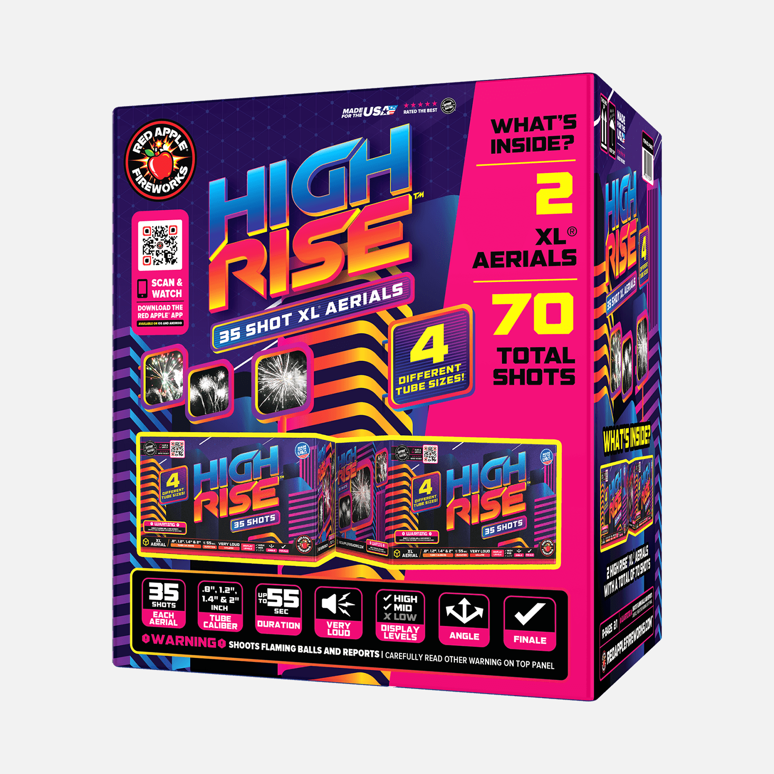 High Rise™ 35 Shots XL® Aerials XL® Aerial Cakes (Up to 500 Grams)