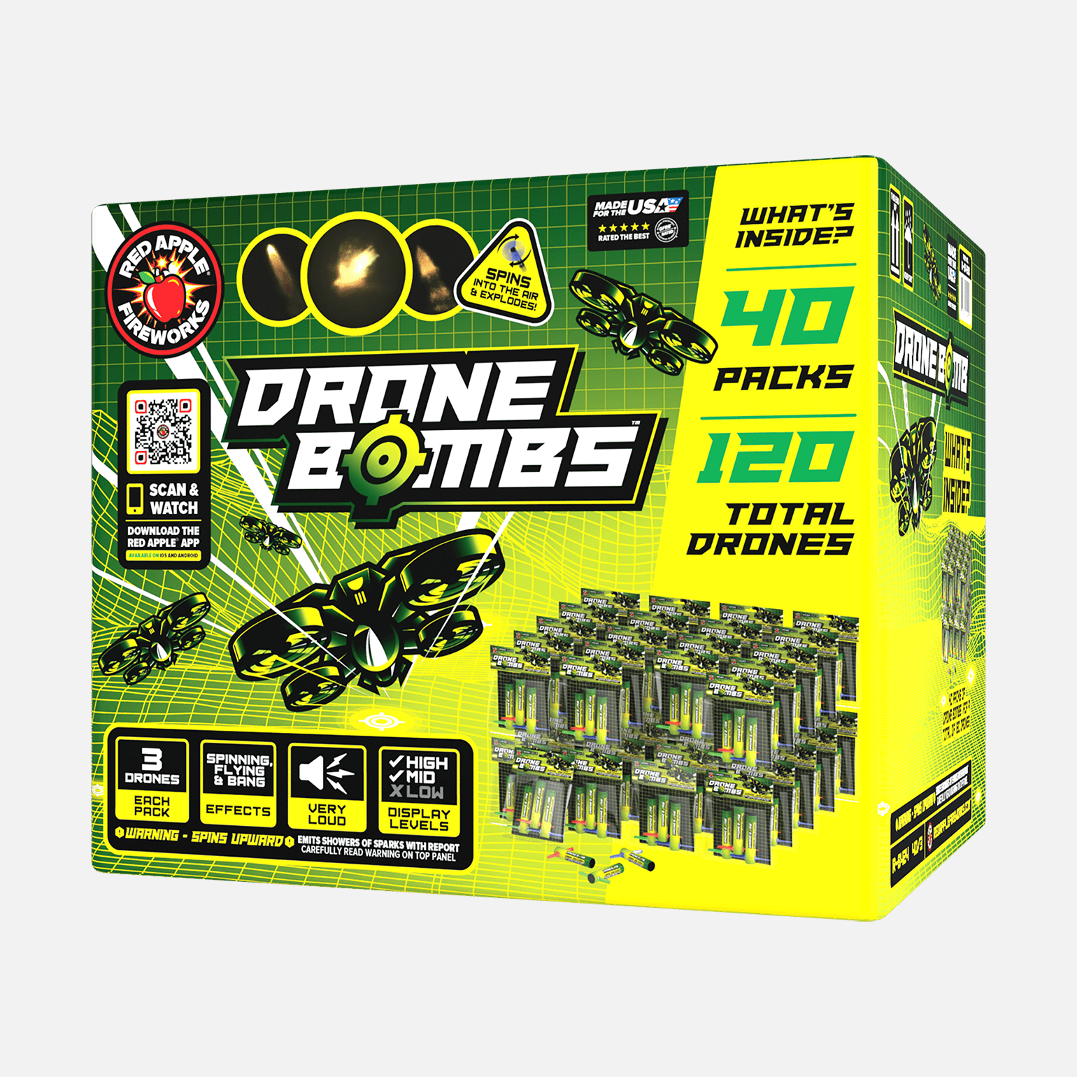 Drone Bombs Aerial Spinners – Red Apple Fireworks