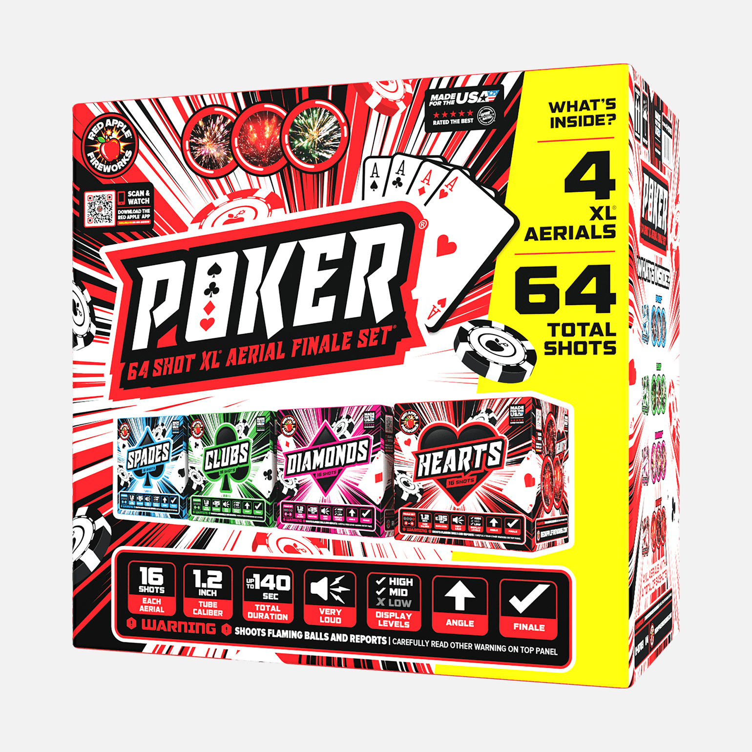 Buy Poker® 64 Shots XL® Aerial Finale Set® Fireworks Online