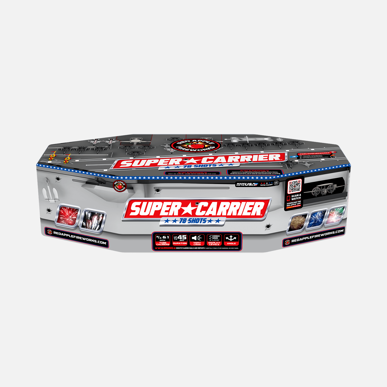 Super Carrier™ 78 Shots XL® Aerials XL® Aerial Cakes (Up to 500 Grams)