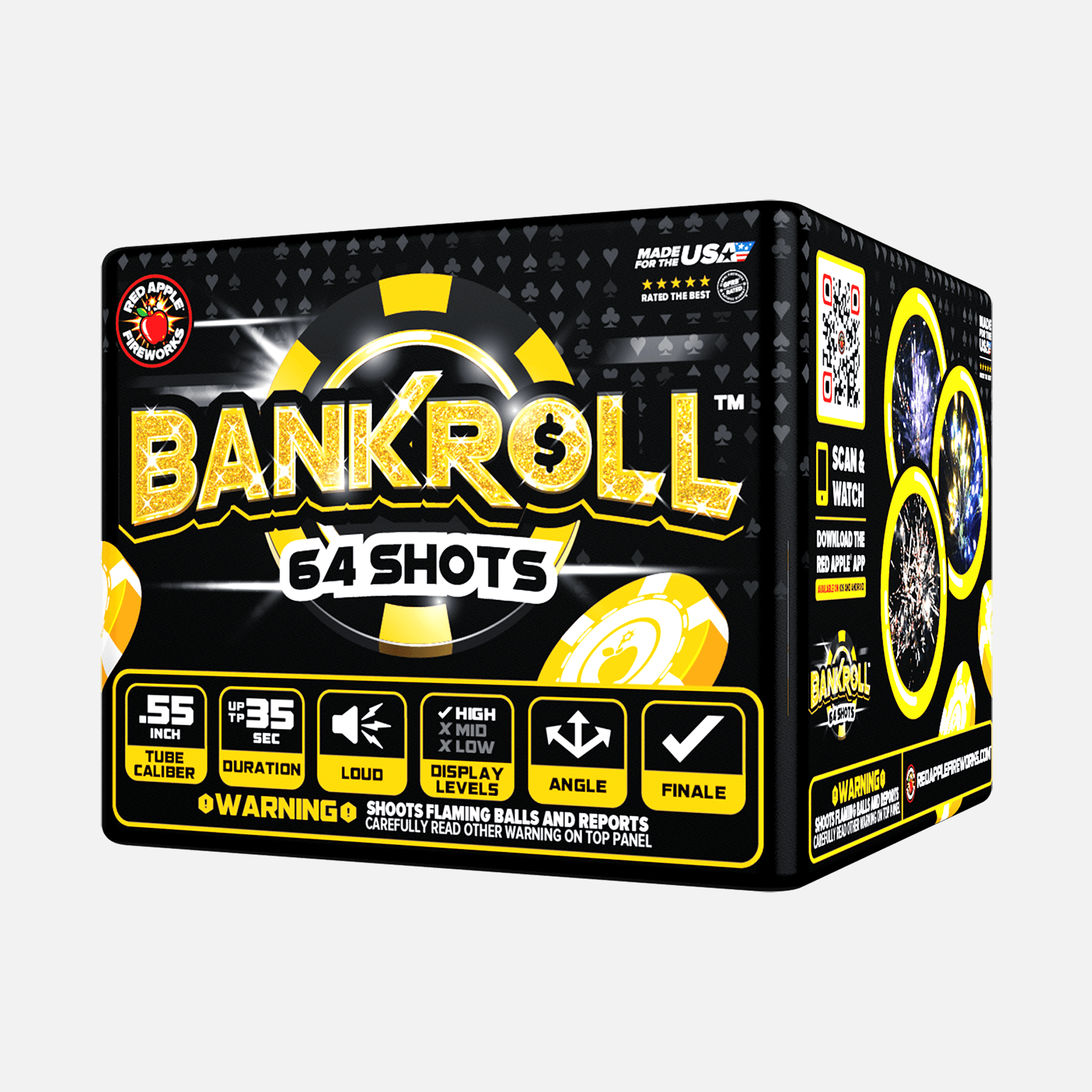 Bankroll™ 64 Shots Standard Aerial Standard Aerial Cakes (Up to 200 Grams)