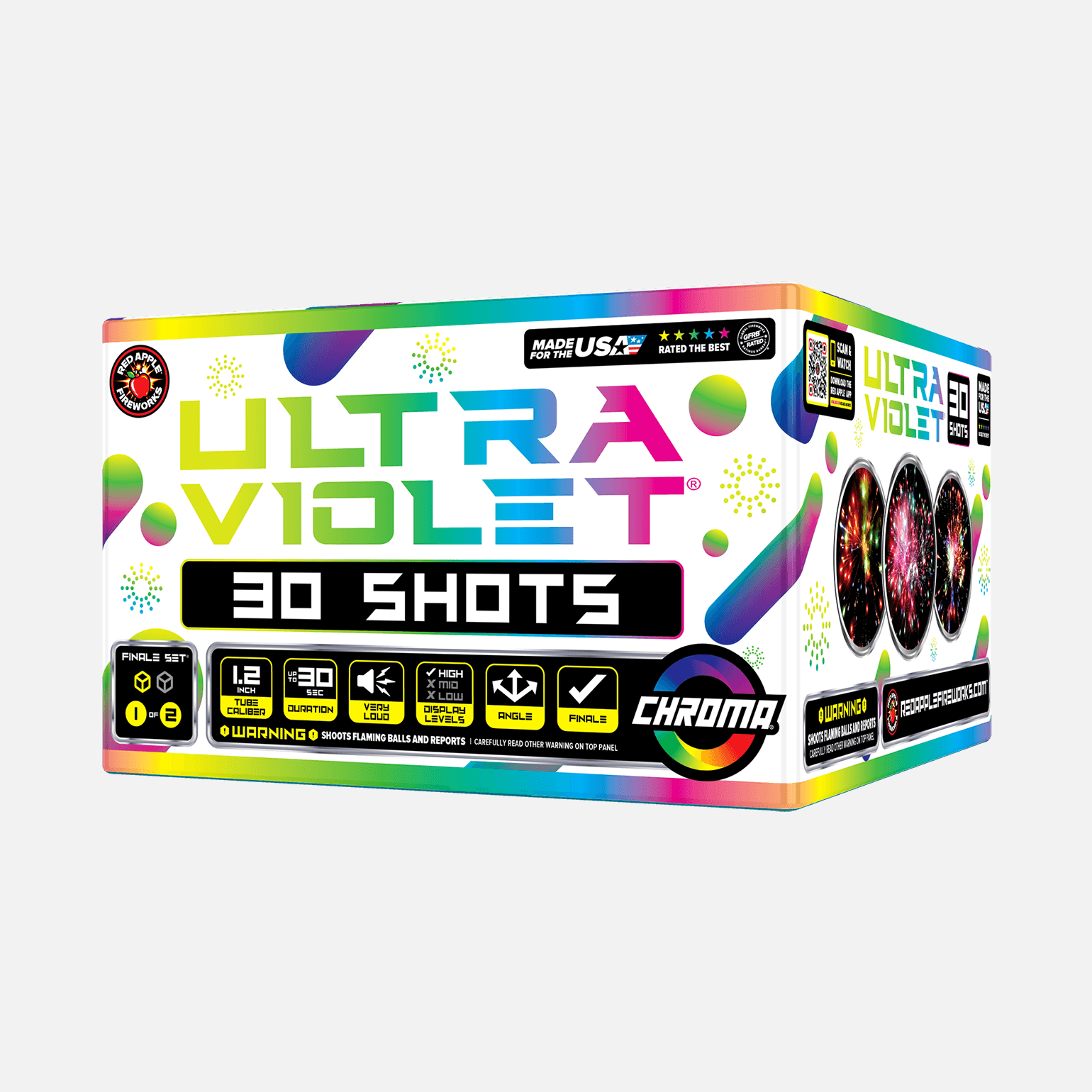 Ultraviolet® 60 Shot XL® Aerial Finale Set® XL® Finale Sets® (Up to 2000 Grams)