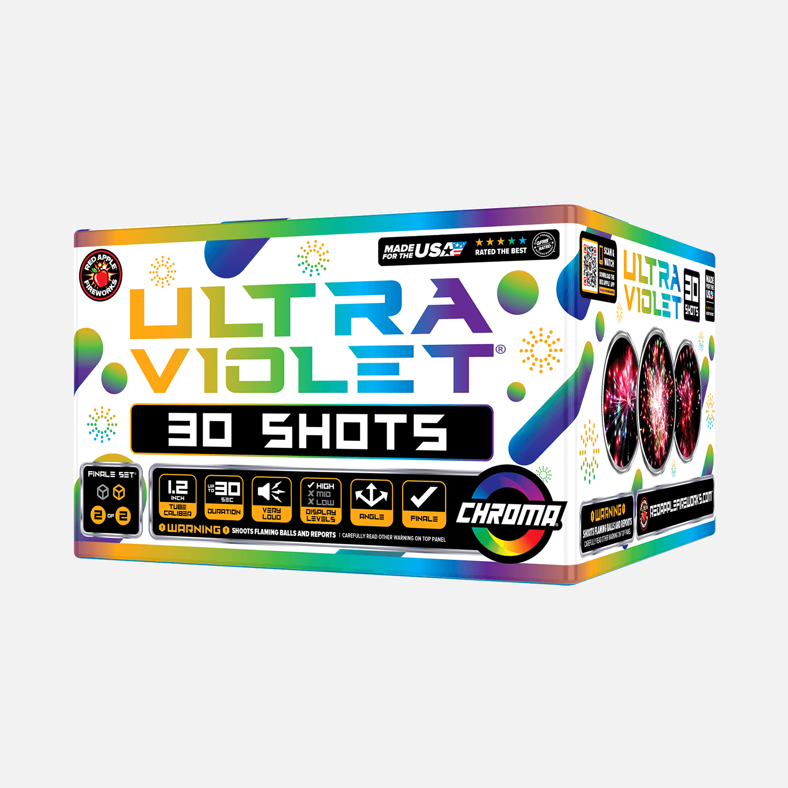 Ultraviolet® 60 Shot XL® Aerial Finale Set® XL® Finale Sets® (Up to 2000 Grams)