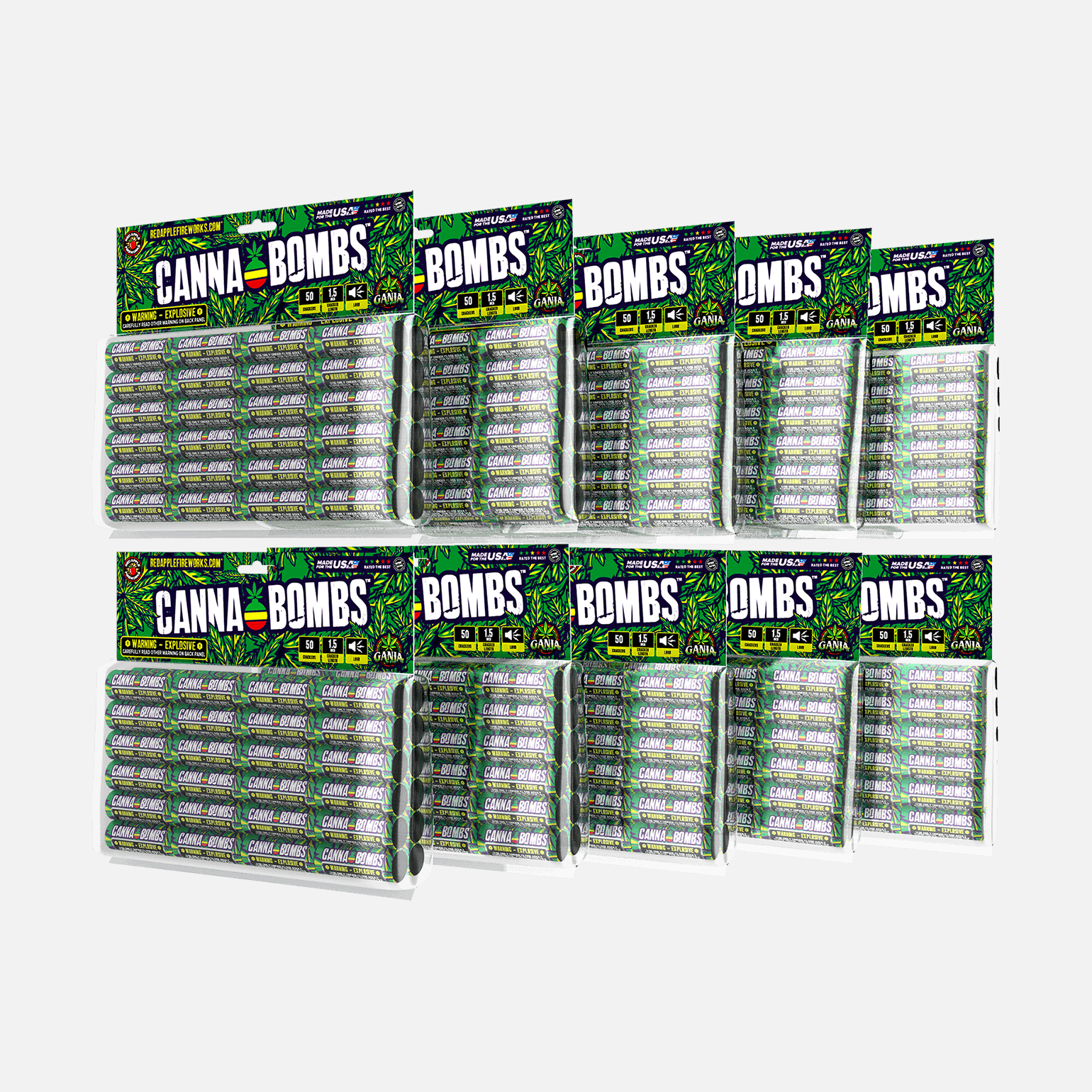 Canna-Bombs™ 50 Shot M-1000 Cracker Bag Style Single-Fuse Firecrackers