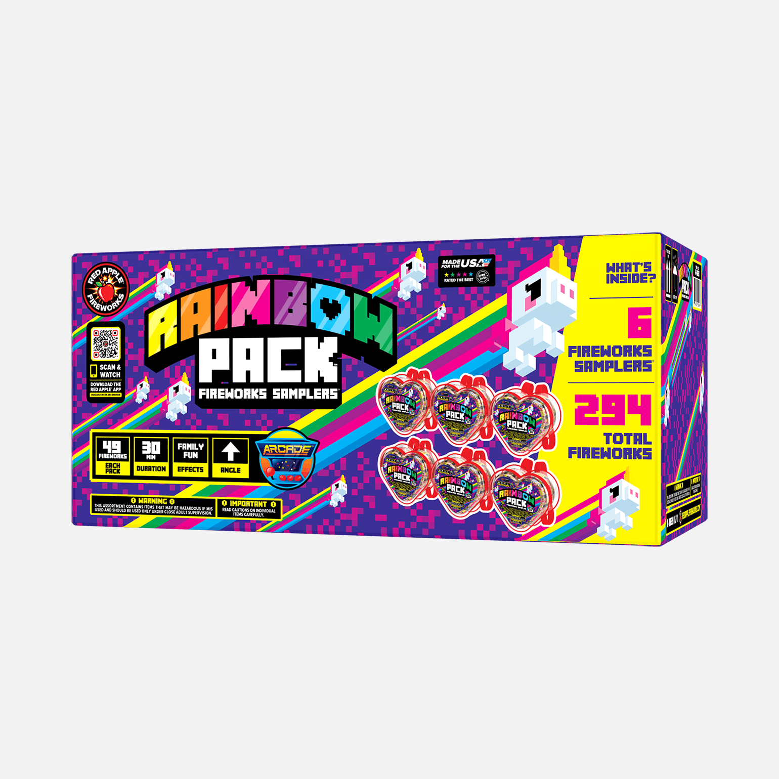 Buy Rainbow Pack Heart Shaped Backpack Samplers® Fireworks Online