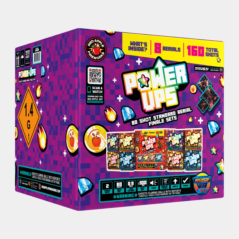 Power-Ups™ 80 Shot Standard Aerial Finale Set® Standard Finale Sets® (Up to 1200 Grams)
