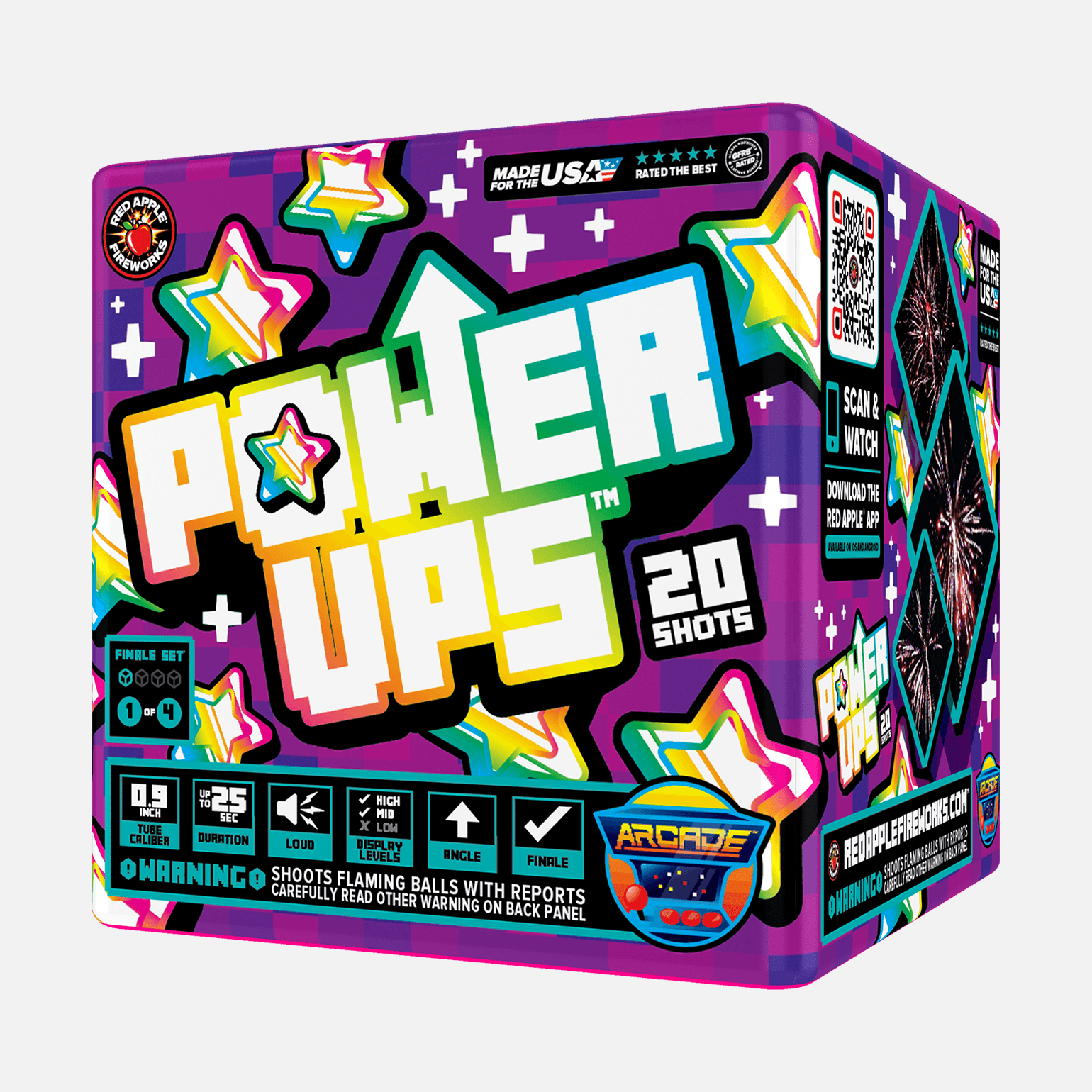 Power-Ups™ 80 Shot Standard Aerial Finale Set® Standard Finale Sets® (Up to 1200 Grams)