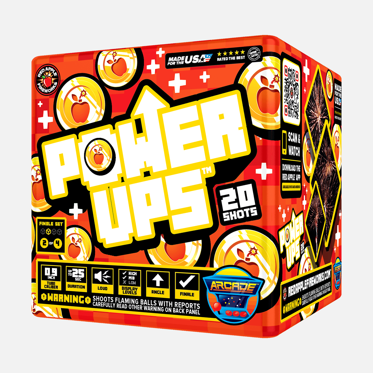 Power-Ups™ 80 Shot Standard Aerial Finale Set® Standard Finale Sets® (Up to 1200 Grams)