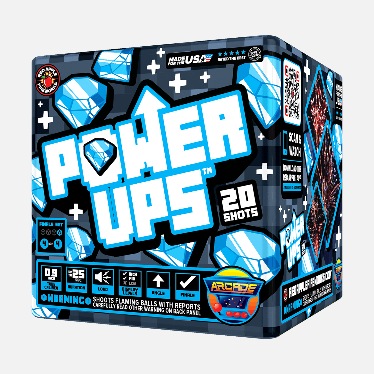 Power-Ups™ 80 Shot Standard Aerial Finale Set® Standard Finale Sets® (Up to 1200 Grams)