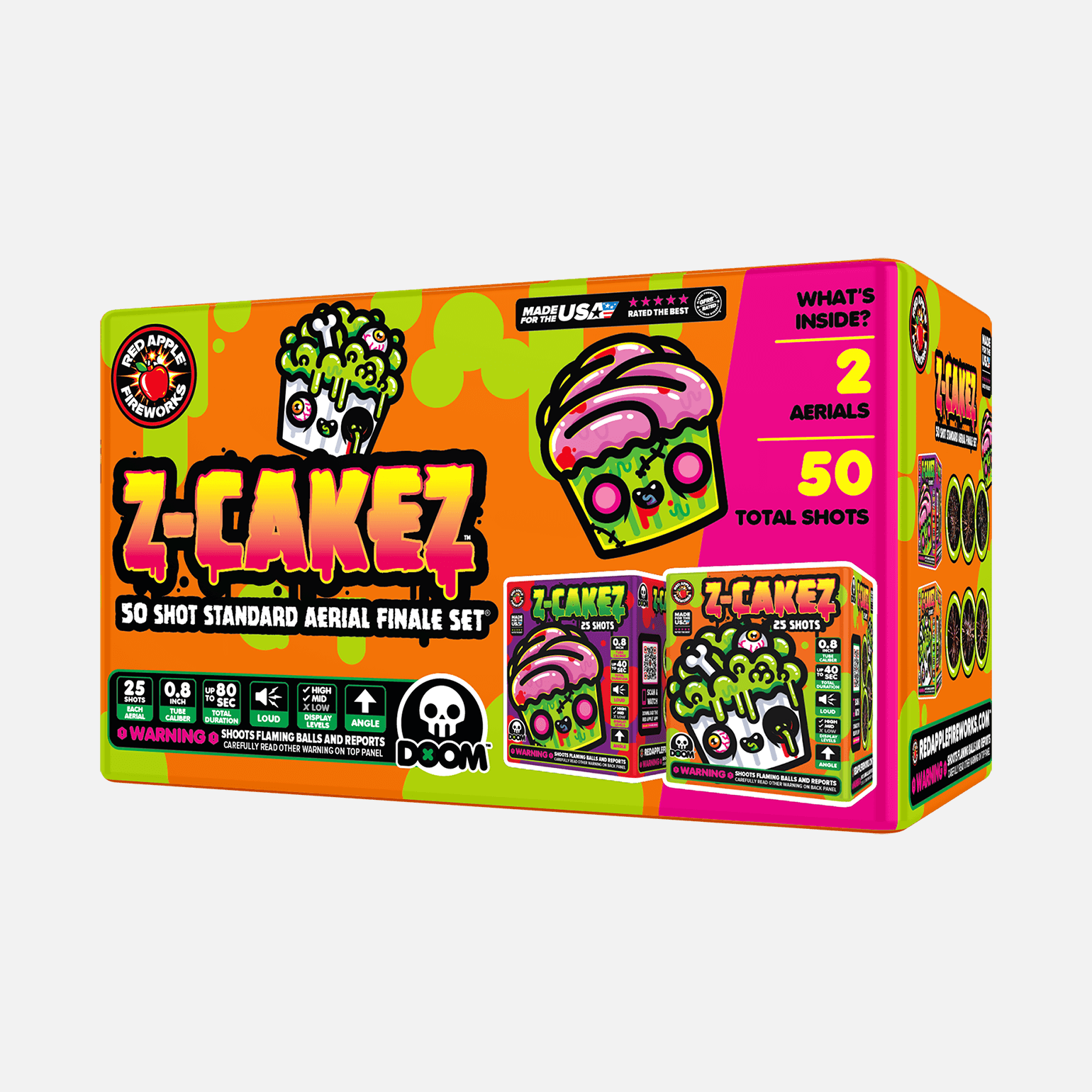 Z-Cakez™ 50 Shot Standard Aerial Finale Sets® Standard Finale Sets® (Up to 1200 Grams)