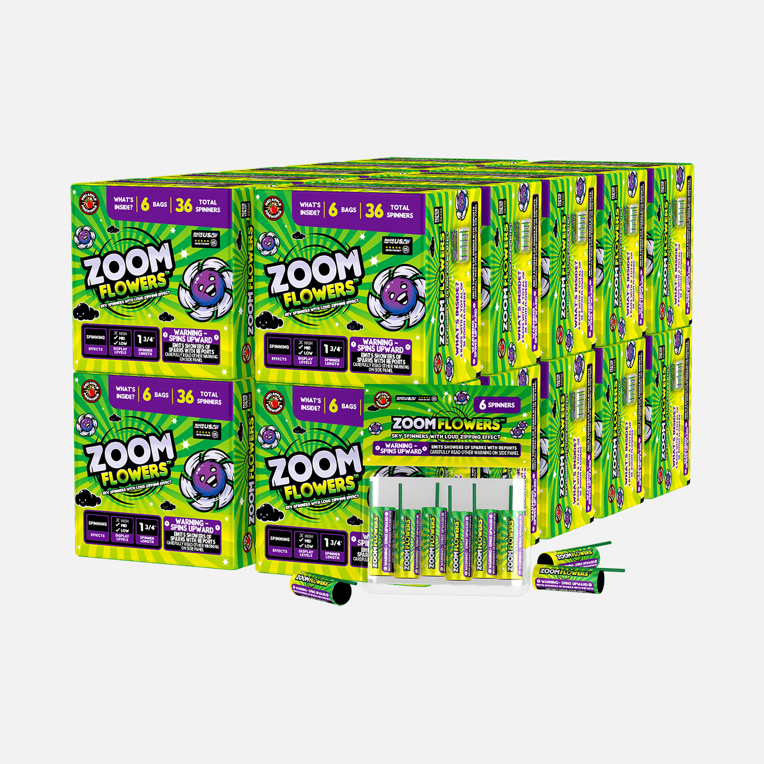 Zoom Flowers™ Aerial Spinners Sky Spinners