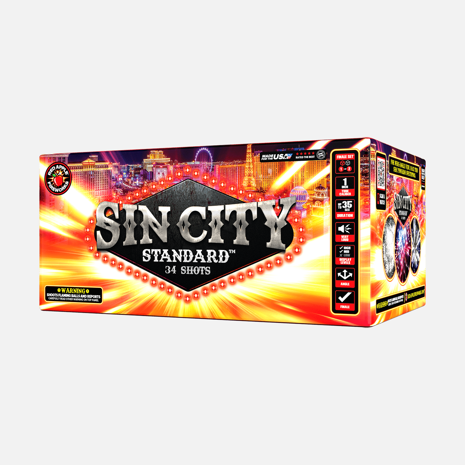 Sin City Standard™ 68 Shots XL® Aerial Finale Set® XL® Finale Sets® (Up to 2000 Grams)