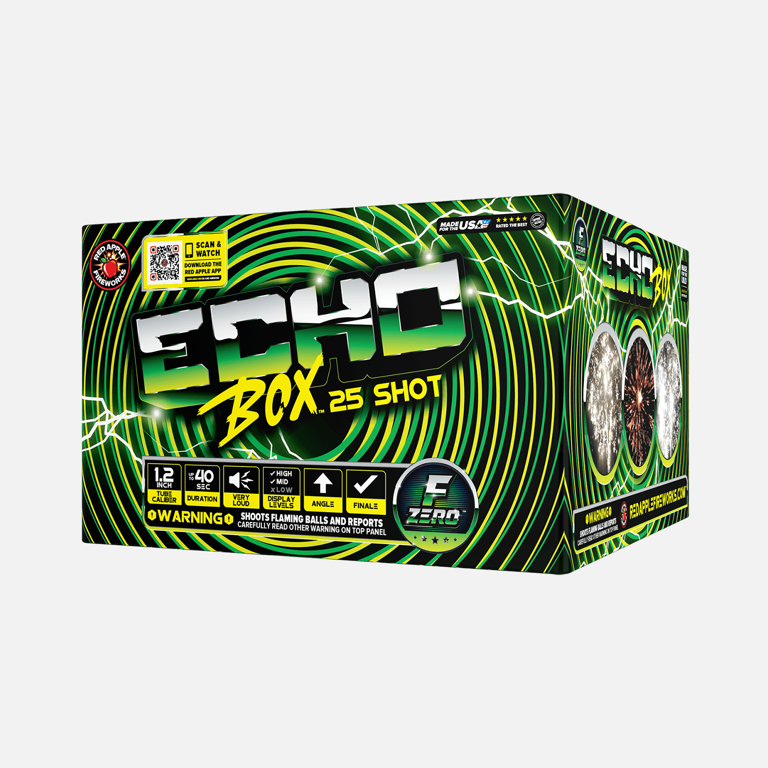 ECHOBOX™ 25 Shots XL® Aerials XL® Aerial Cakes (Up to 500 Grams)