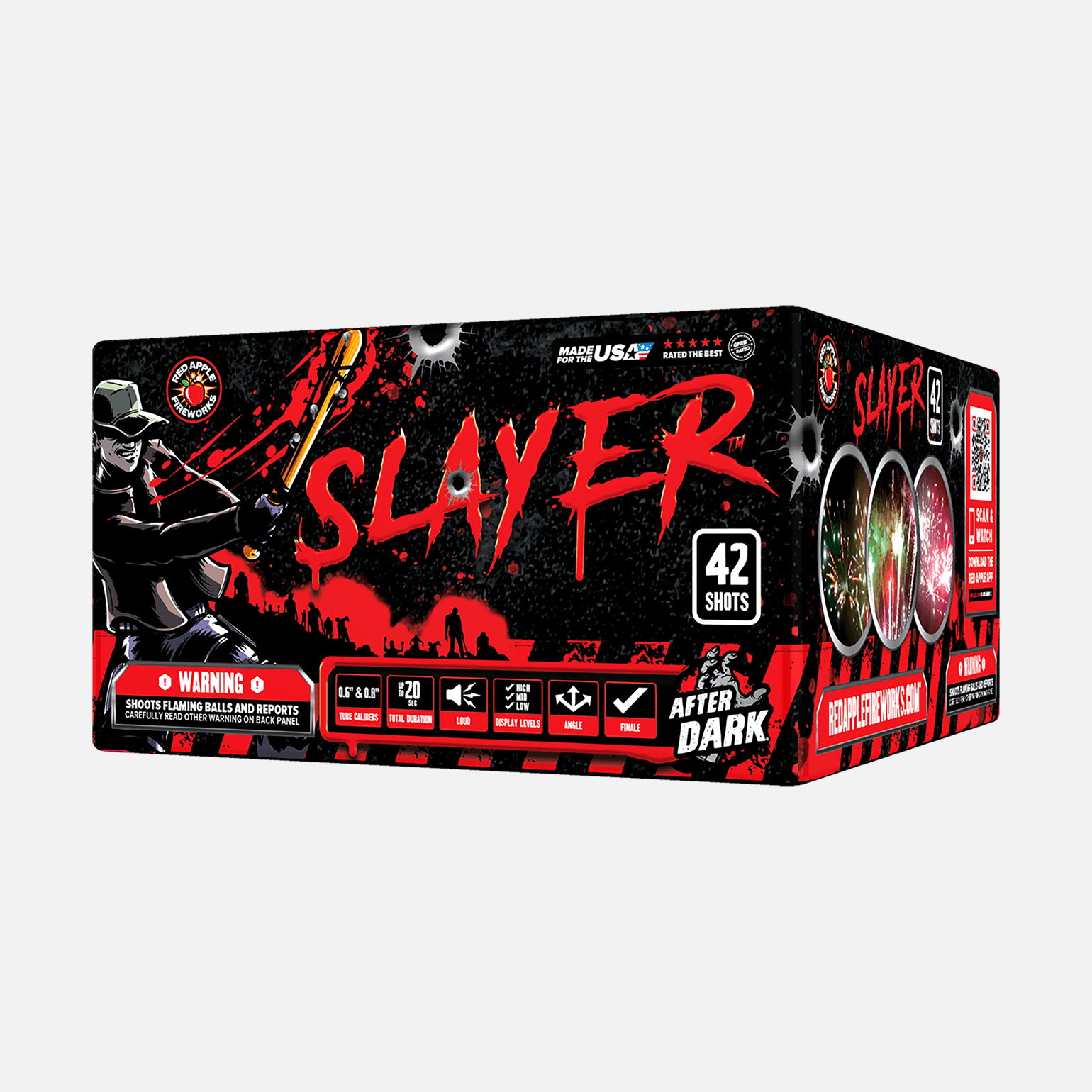 Slayer™ 42 Shots XL® Aerials XL® Aerial Cakes (Up to 500 Grams)