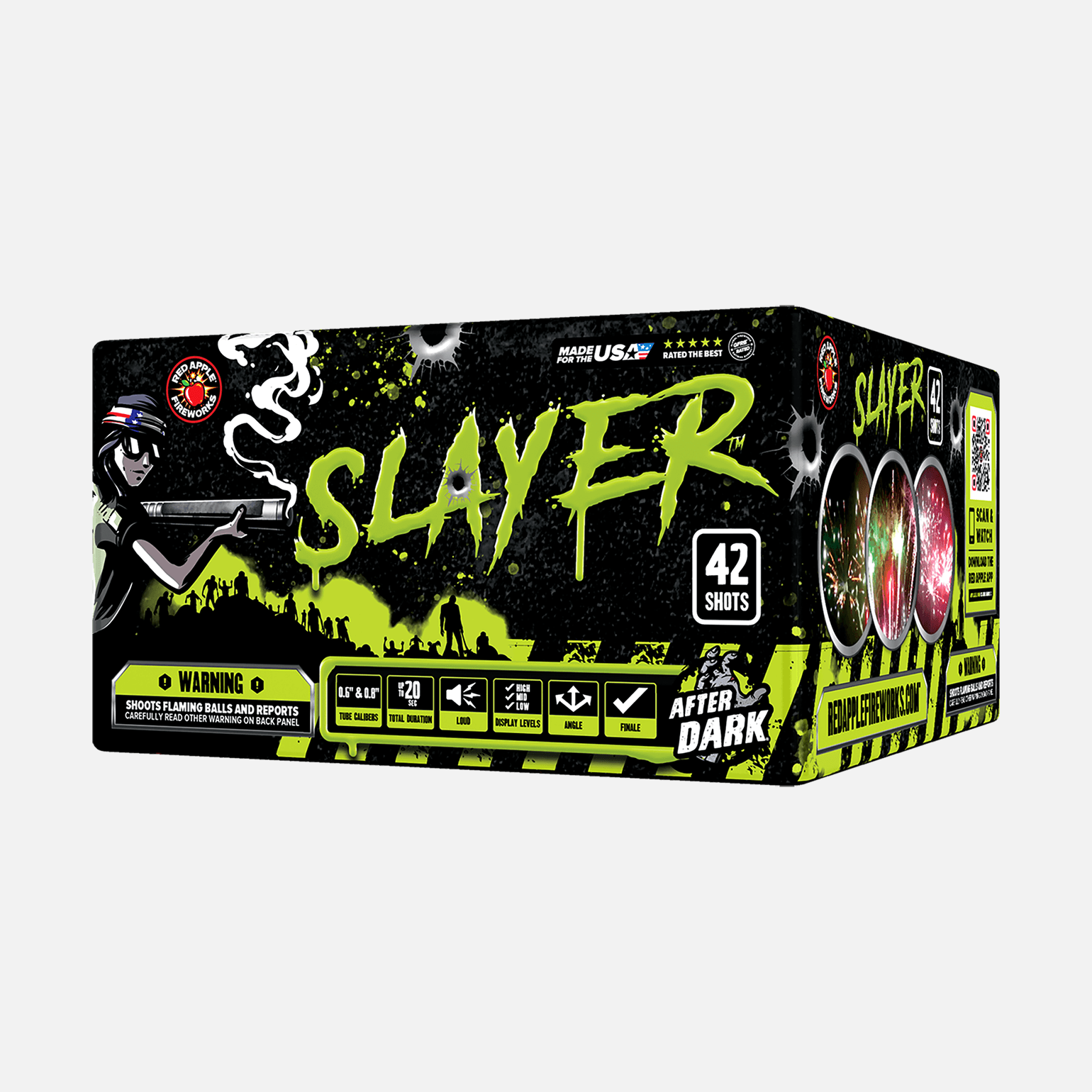 Slayer™ 42 Shots XL® Aerials XL® Aerial Cakes (Up to 500 Grams)
